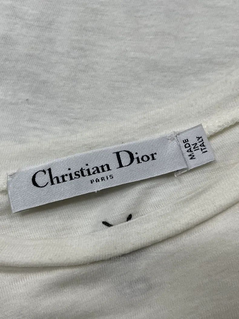 Dior Dior White personalised label letter short sleeve Size XS / US 0-2 / IT 36-38 - 4 Thumbnail