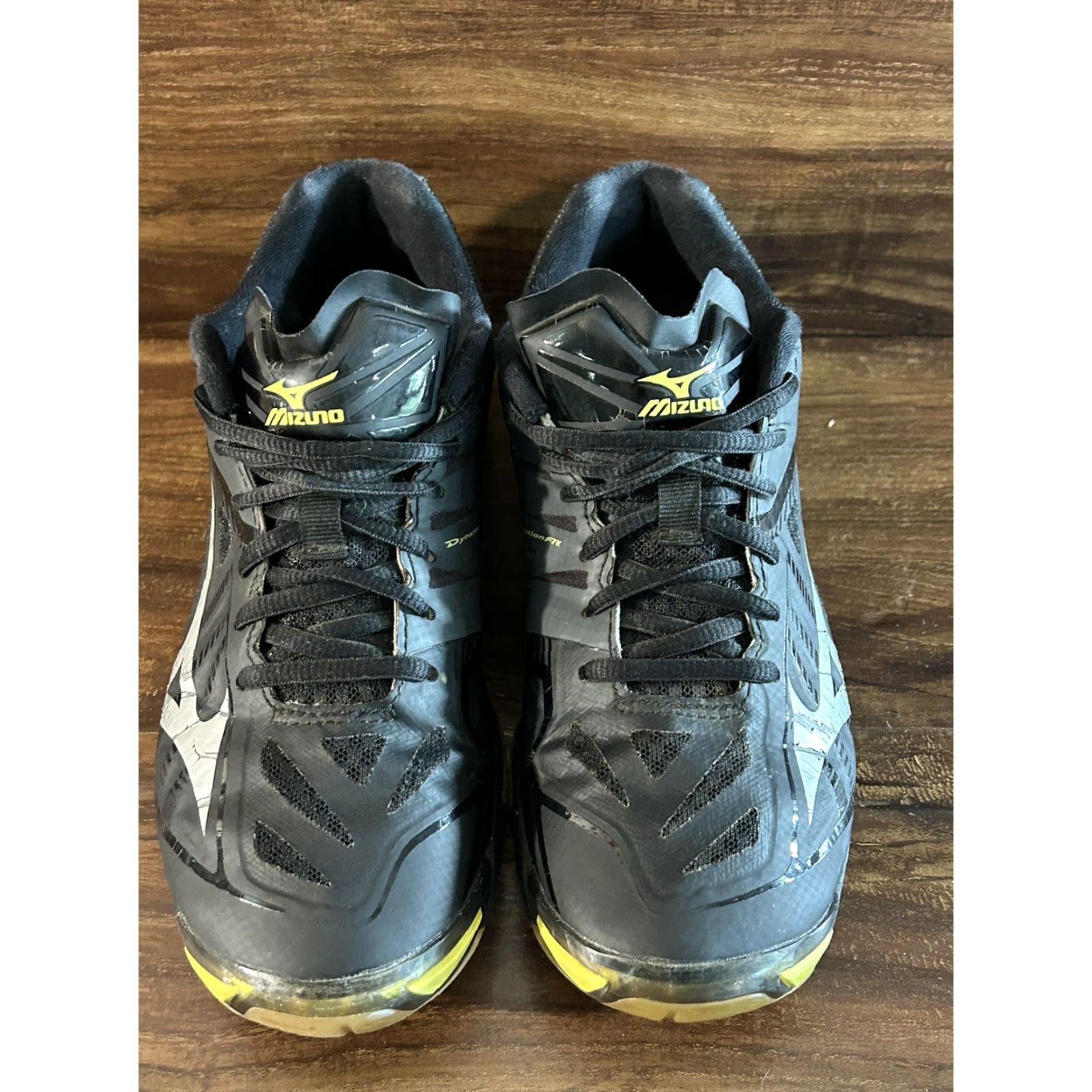 Mizuno Mizuno Wave Lightning Sneaker Womens sz 7.5 Black Yellow Silver Athletic Size US 8 / IT 38 - 7 Thumbnail