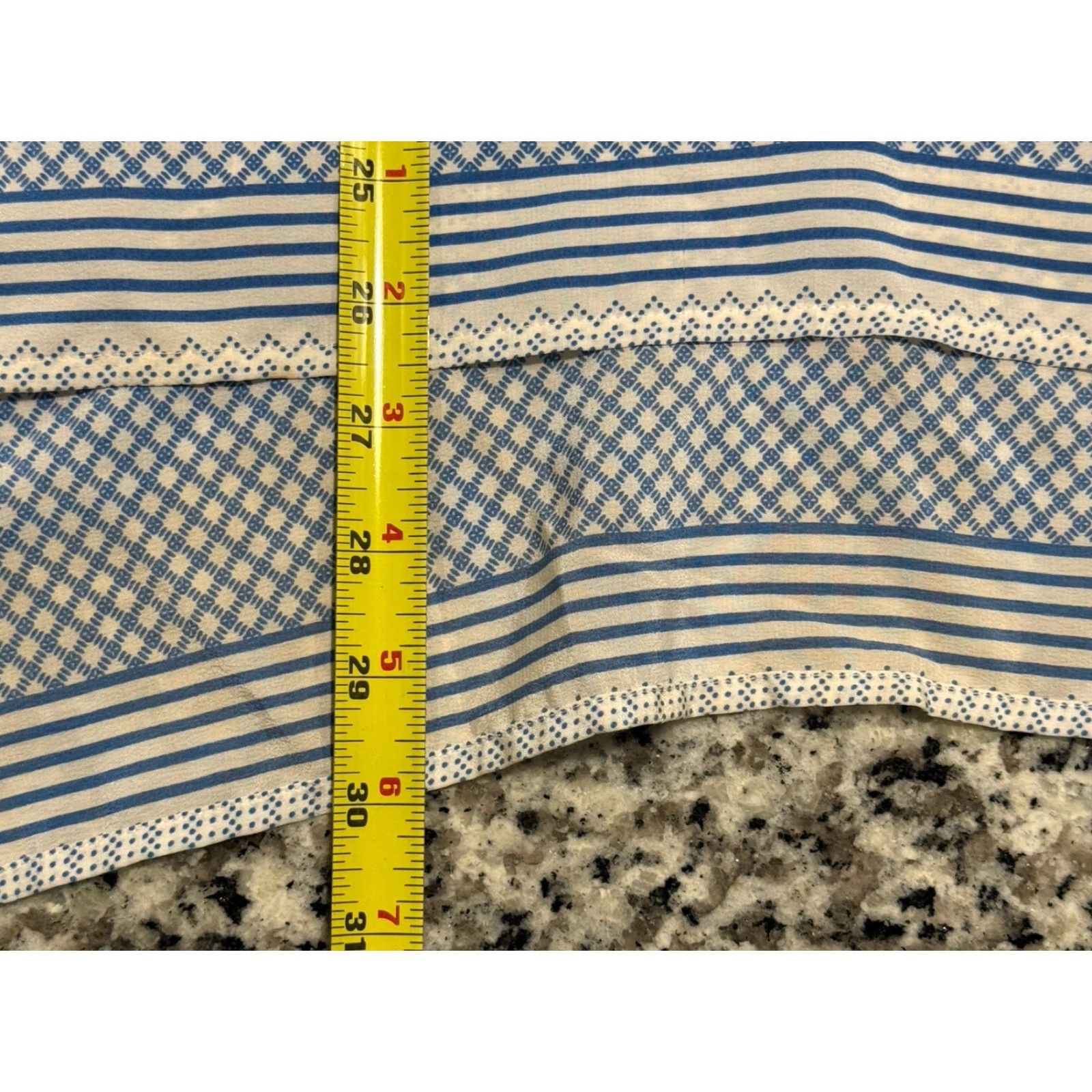 Veronica Beard VERONICA BEARD Silk Tunic Blouse Sleeveless Crew Neck Patterned Blue White Women Size 4 Spring Summer Womens Clothing Size S / US 4 / IT 40 - 3 Thumbnail