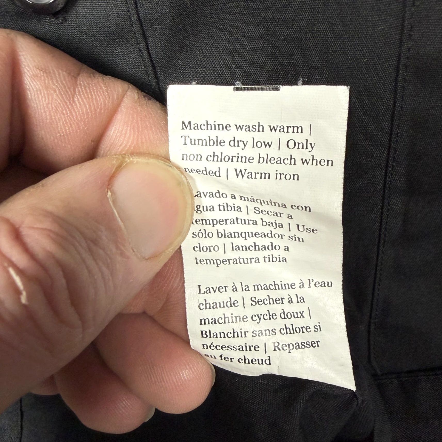 Vintage Modena Dress Shirt Mens XL 17.5 34/35 Black Long Sleeve Business Formal Size 46R - 7 Thumbnail