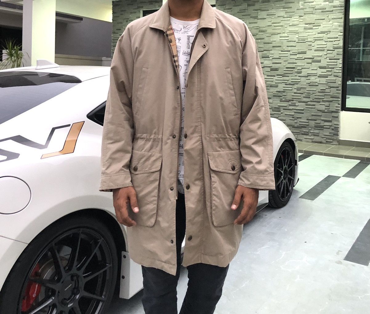 Burberry VTG Burberry London Lined Feathers Novacheck Parka Jacket Size US L / EU 52-54 / 3 - 3 Thumbnail