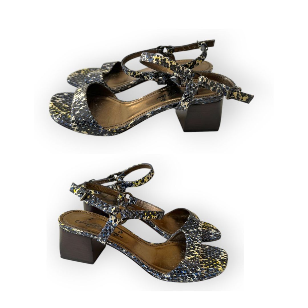 Lanvin Lanvin Paris Italian Snakeskin Block Heel Sandals in Box, S Size US 9 / IT 39 - 16 Thumbnail