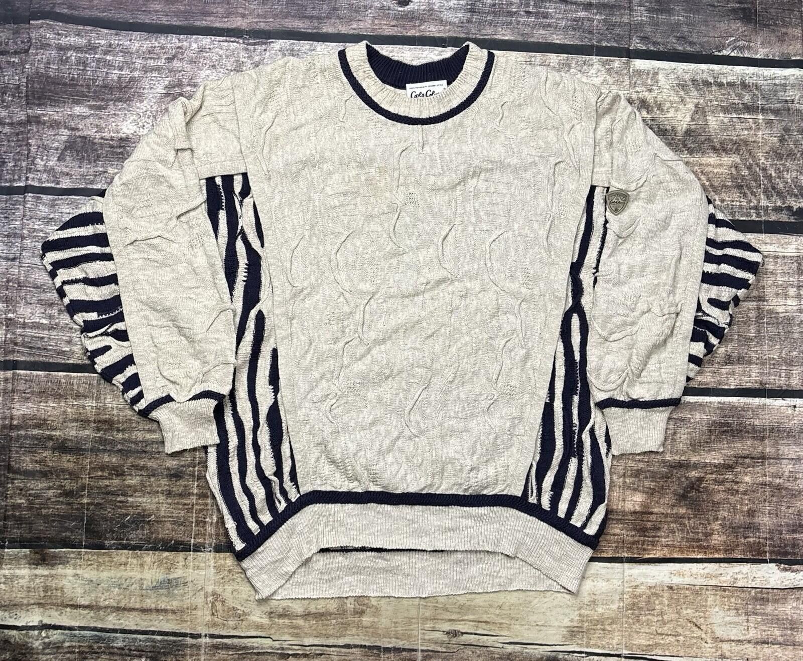 Carlo Colucci VTG Carlo Colucci Sweater Mens L Coogi 3D Knit Cotton Linen Size US L / EU 52-54 / 3 - 1 Thumbnail