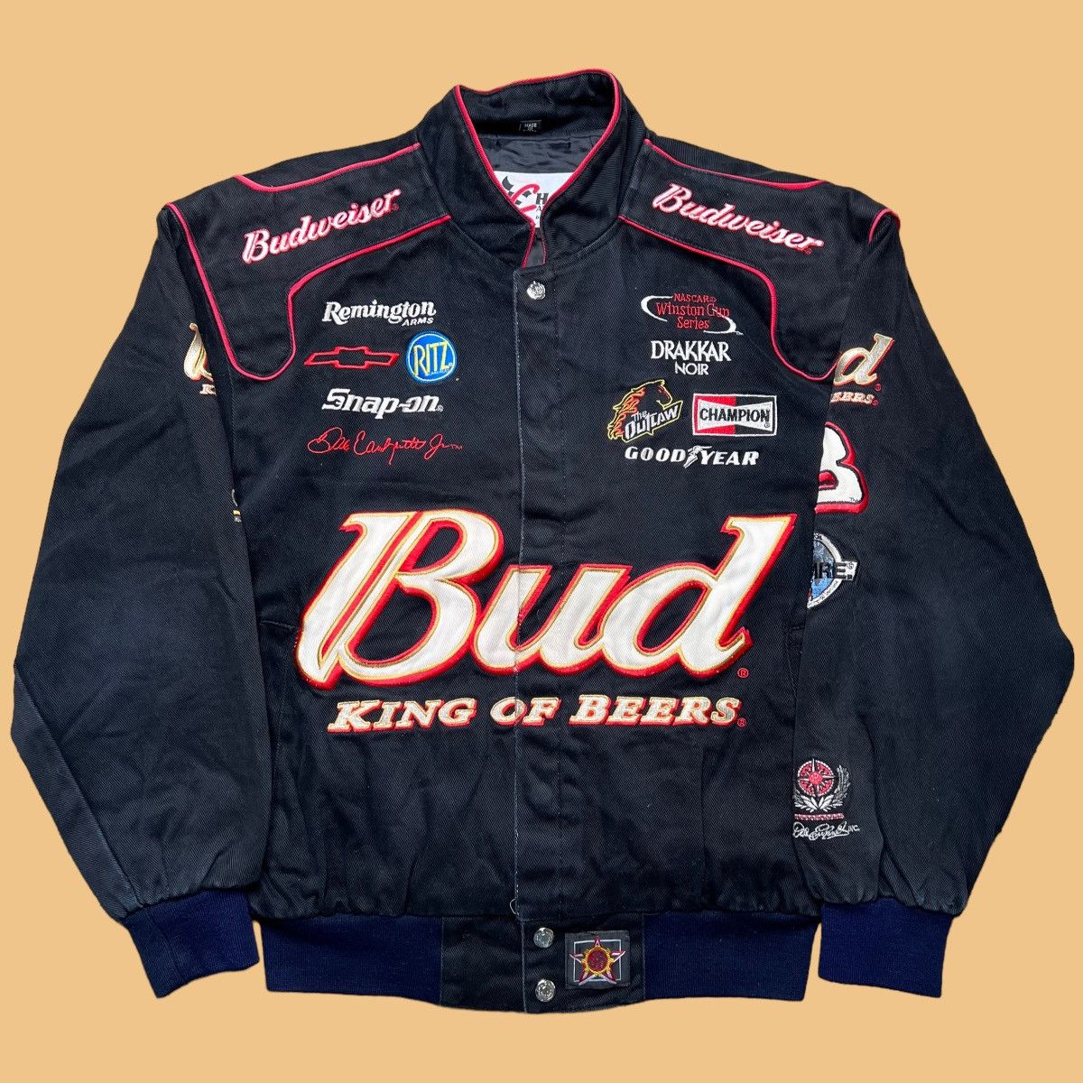 Vintage NASCAR Dale Earnhardt Jr Budweiser Chase Authentics Jacket ...