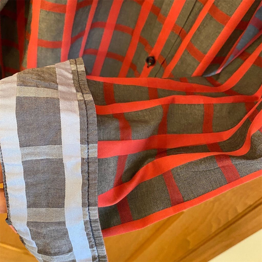 Tasso Elba Tasso Elba Men's Long Sleeve Red Gray Checkered Button-Up S Size US XXL / EU 58 / 5 - 6 Thumbnail