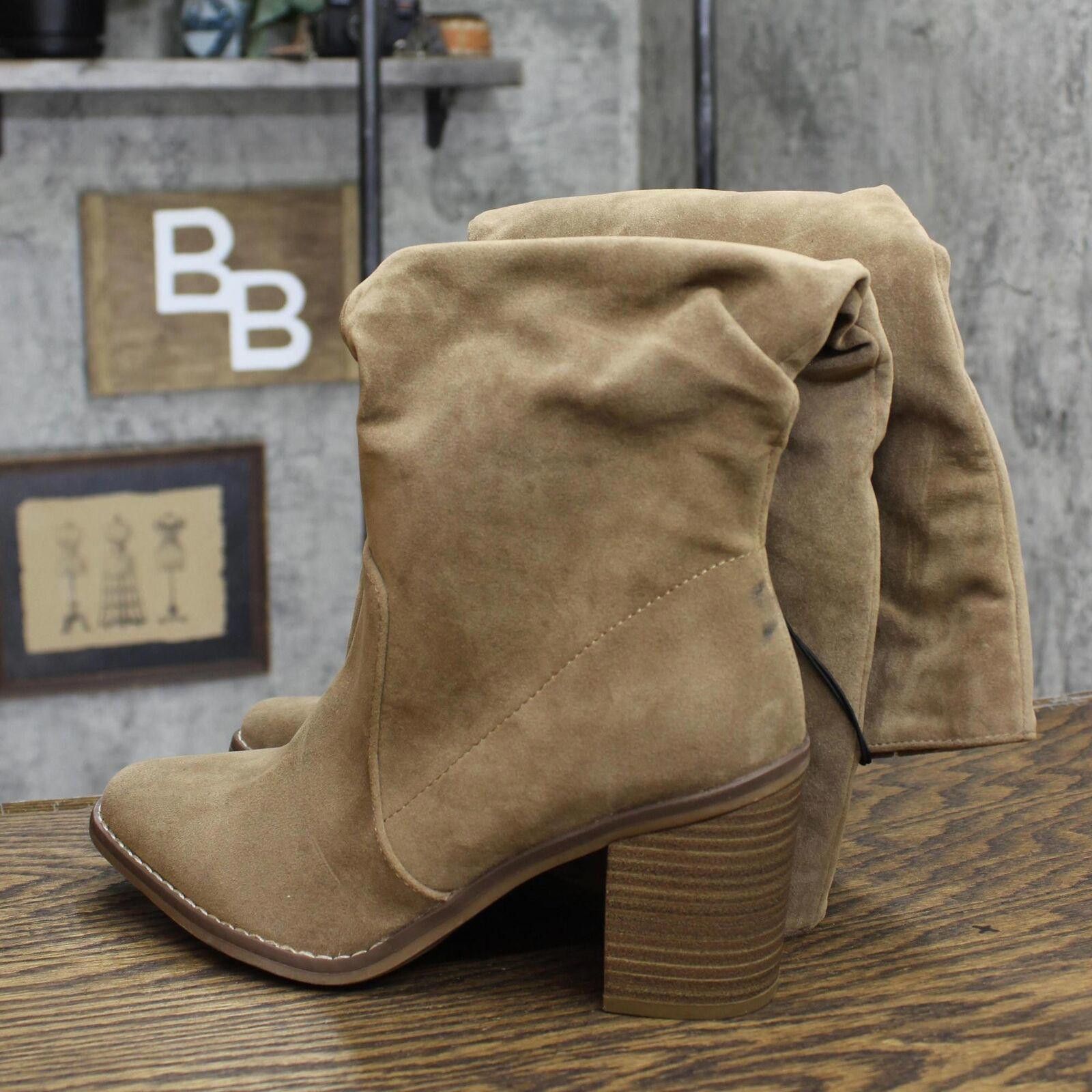 Designer Universal Thread Dress Boots 88098579 Taupe Brown 8.5M Size US 8.5 / IT 38.5 - 3 Thumbnail