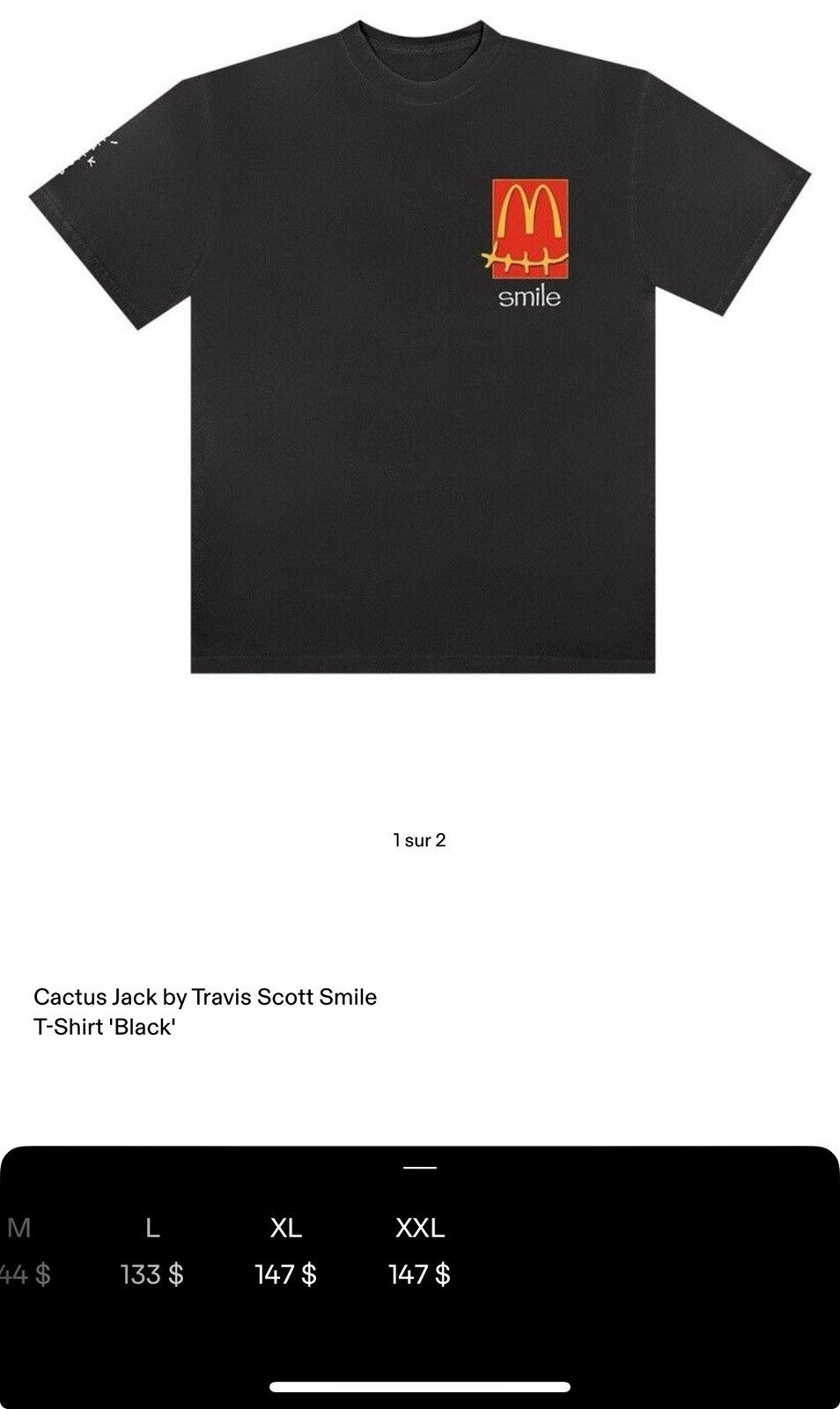 Travis Scott Cactus Jack X McDonald T-Shirt size XXL Size US XXL / EU 58 / 5 - 4 Thumbnail