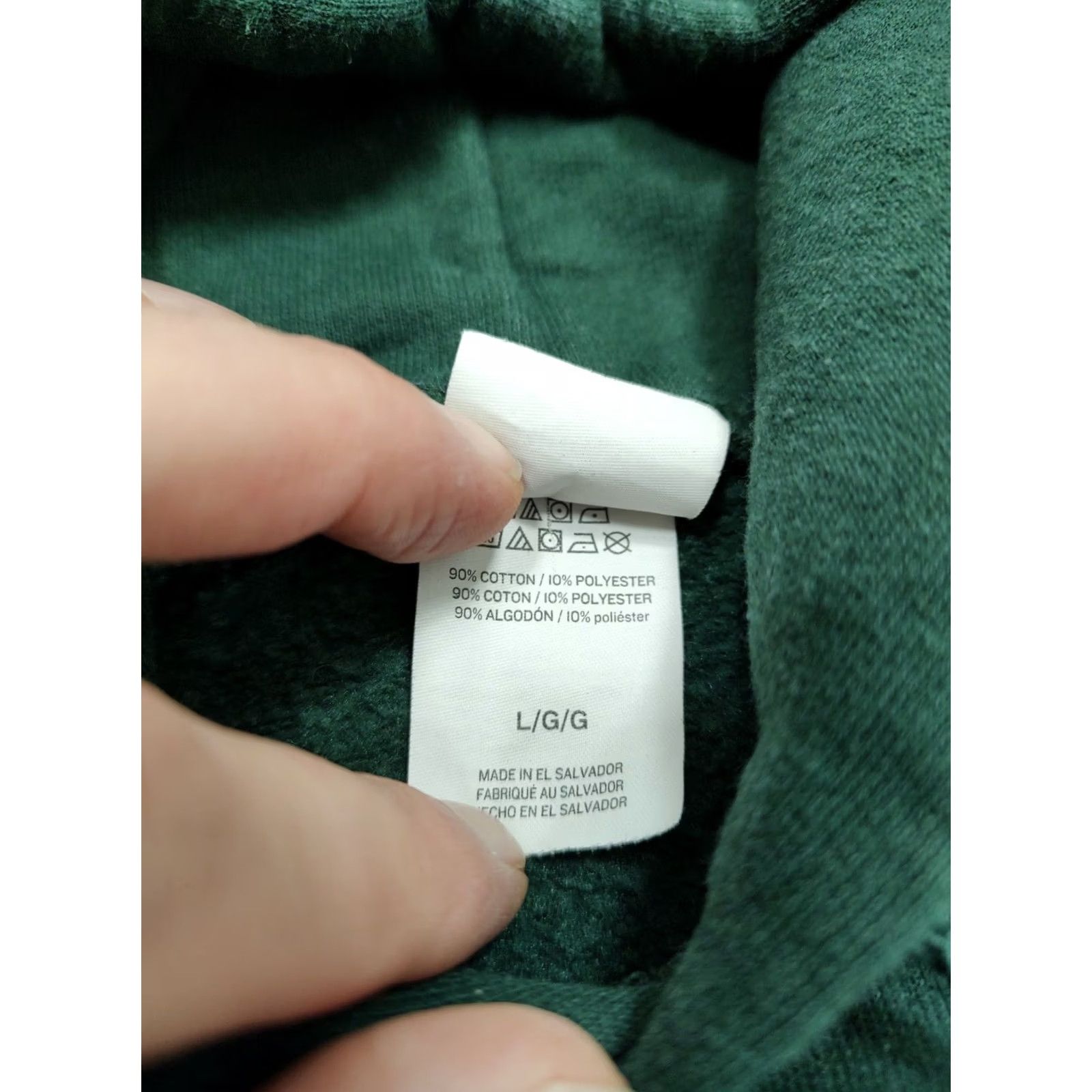 Hanes VINTAGE Hanes Cotton Hoodie Mens L Green USA Pullover Hoodie Classic Fit Shirt? Size US L / EU 52-54 / 3 - 5 Thumbnail