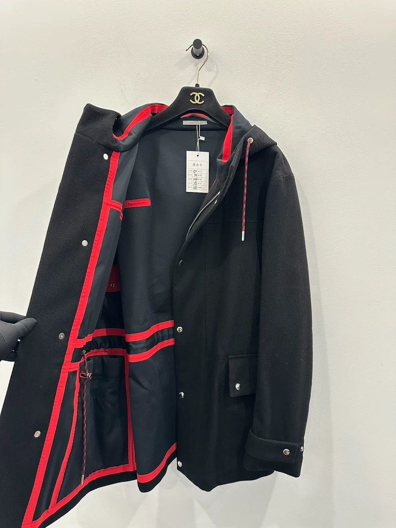 Dior Dior Men's black cashmere inner red striped coat 2501-Nexta Size US M / EU 48-50 / 2 - 3 Thumbnail