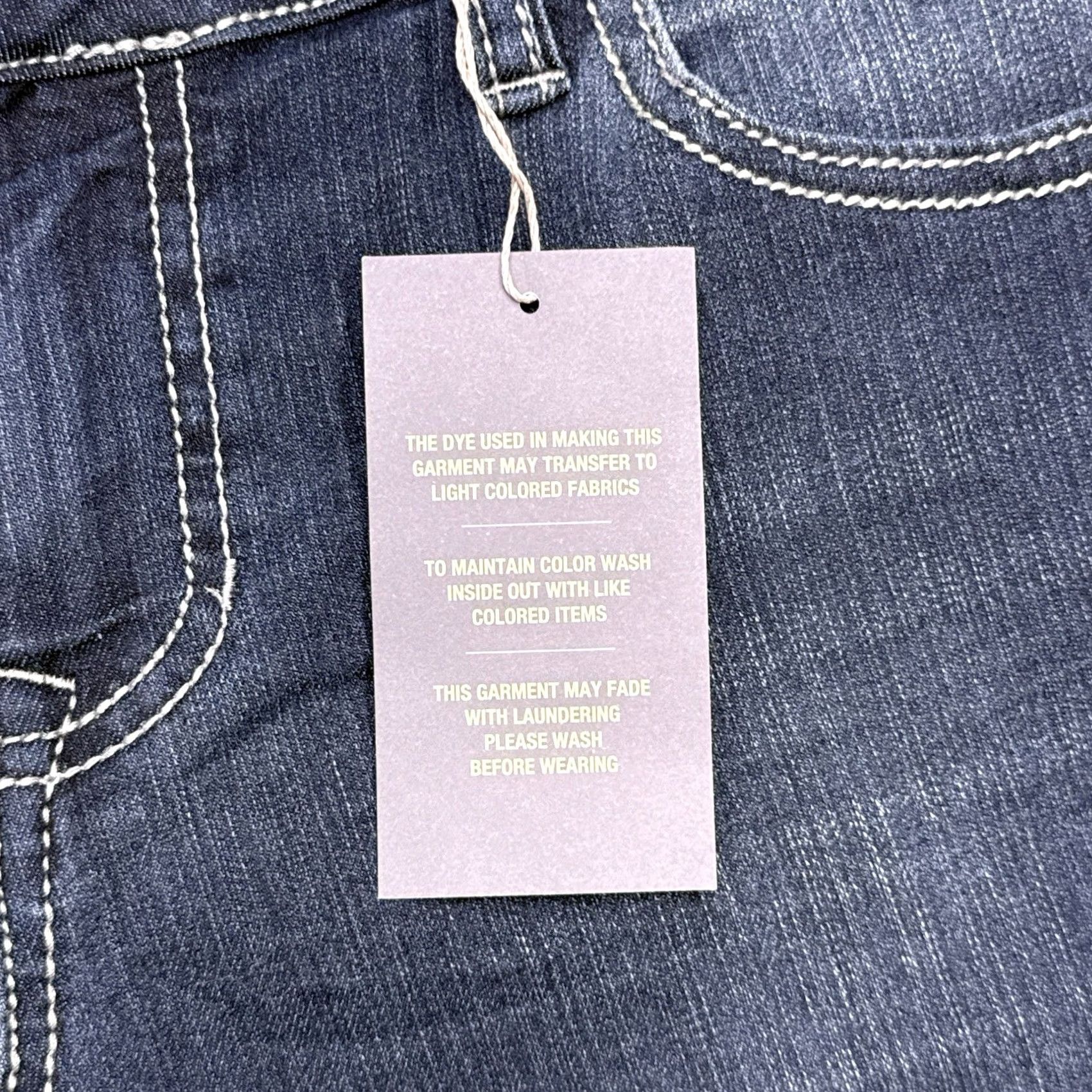 Vintage Natural Reflections Jeans Womens 10 Straight Denim Blue 5-Pocket Mid Rise Button Zip Embroidered Reflective Natures Reflections Vintage No Size 32" / US 10 / IT 46 - 7 Thumbnail