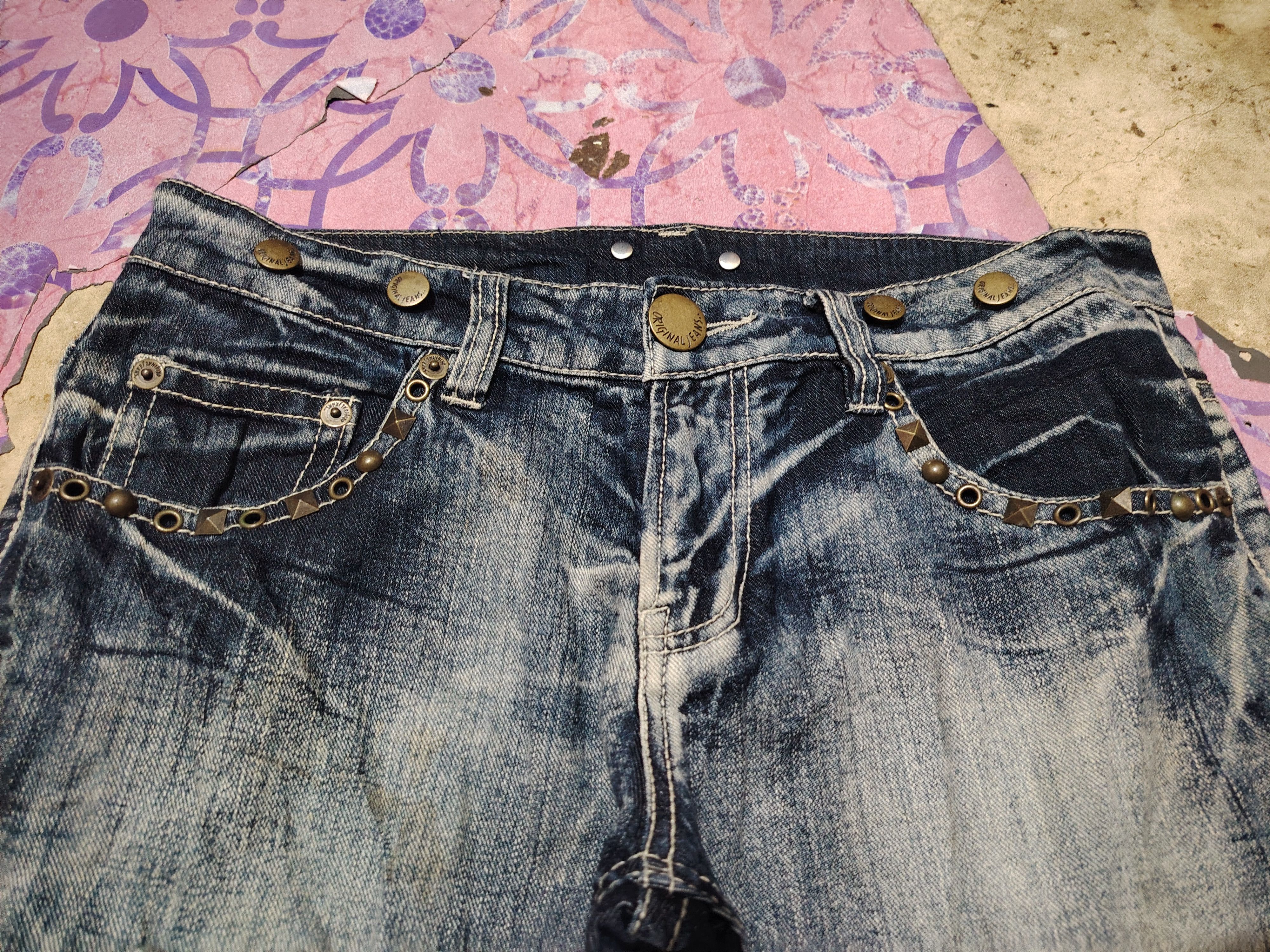 Who Decides War Japanese original Jeans Mudwash Rusty Distressed Jeans Size US 33 - 5 Thumbnail