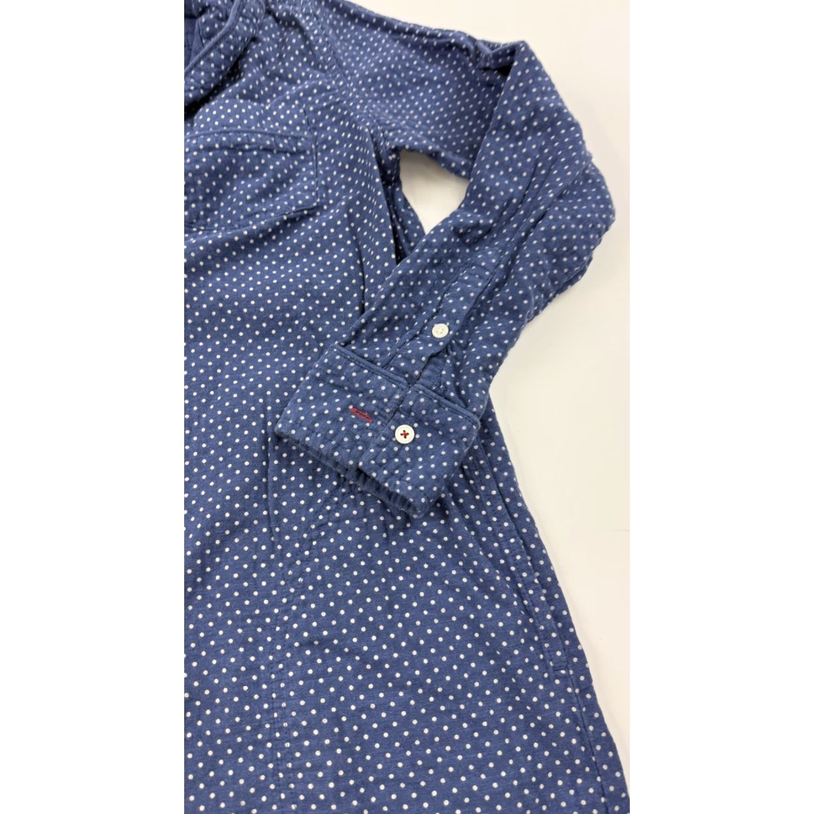Levi's VINTAGE Levi's Shirt Women XS Blue White Polka Dot Long Sleeve Tunic Casual Top Size XS / US 0-2 / IT 36-38 - 2 Thumbnail