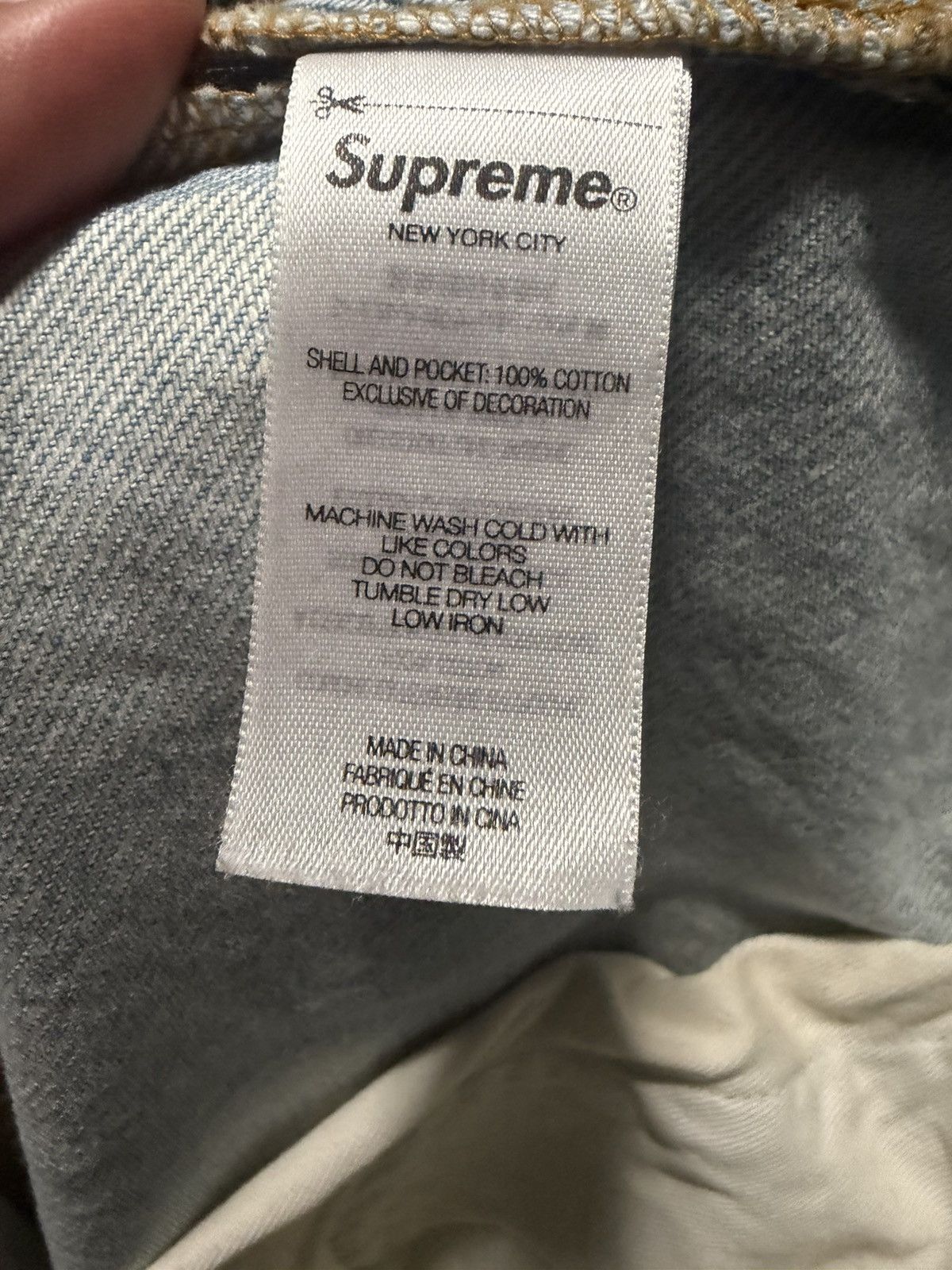 Supreme Supreme Baggy Jean (FW24) Light Washed Indigo Size US 38 / EU 54 - 9 Thumbnail