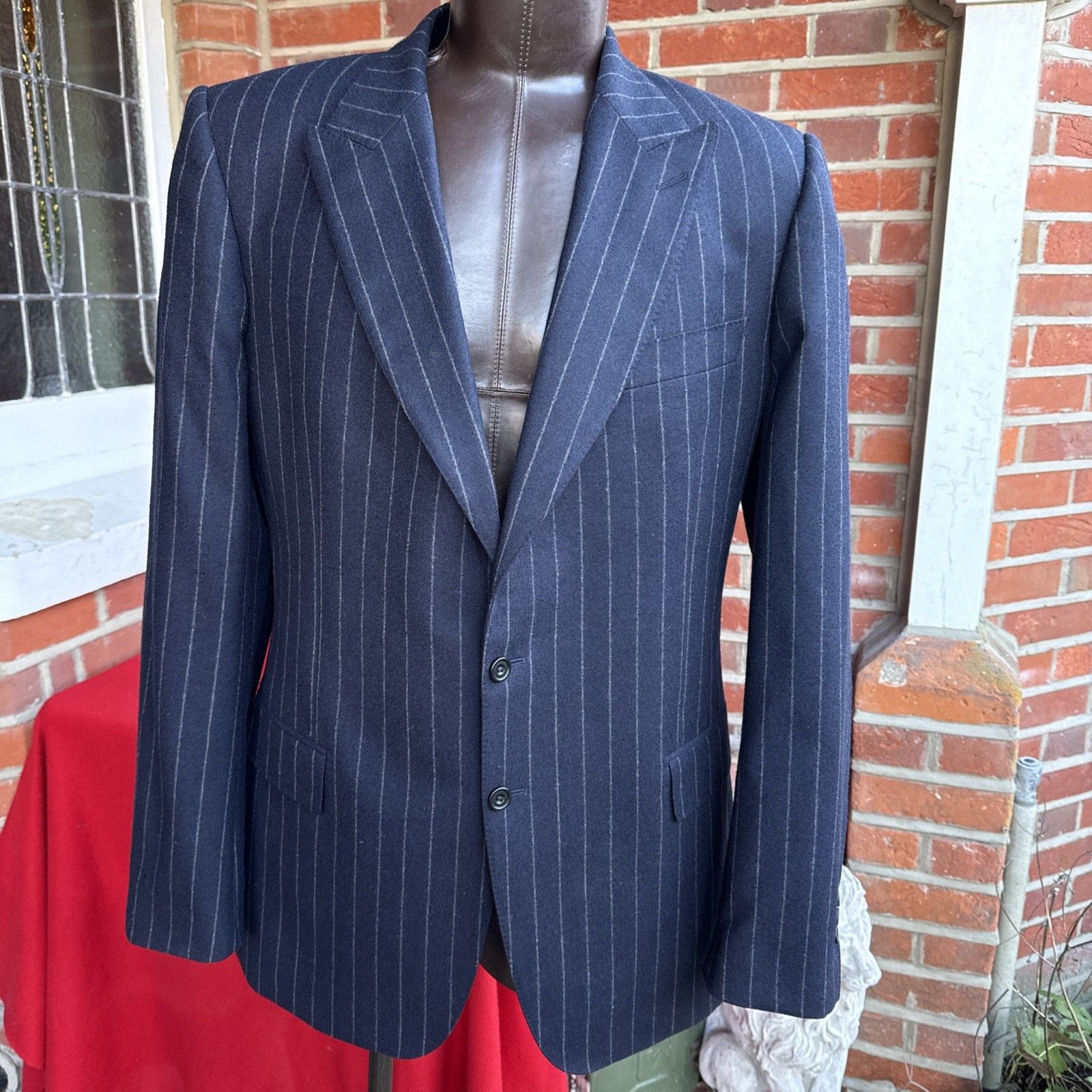 Gieves & Hawkes Bespoke Gieves & Hawkes Private Chalk Stripe Jacket Size 42L - 1 Thumbnail