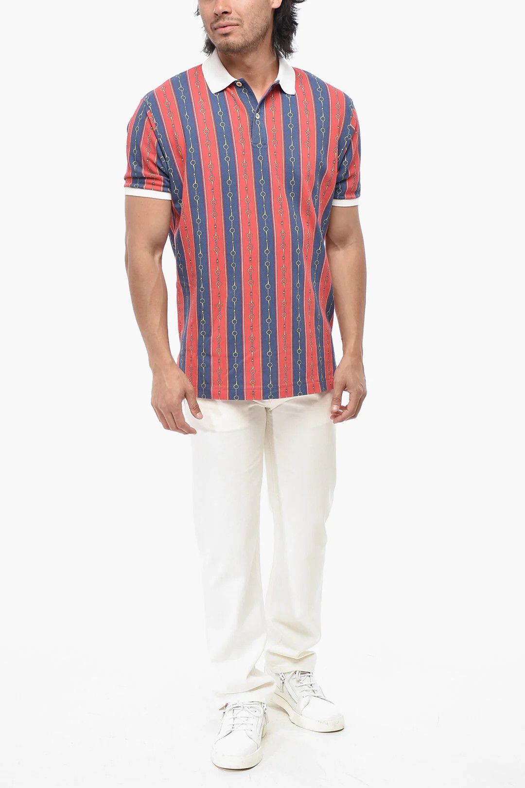 Gucci og1mm0426 Two-Button Polo Shirt in Red Size US M / EU 48-50 / 2 - 4 Thumbnail