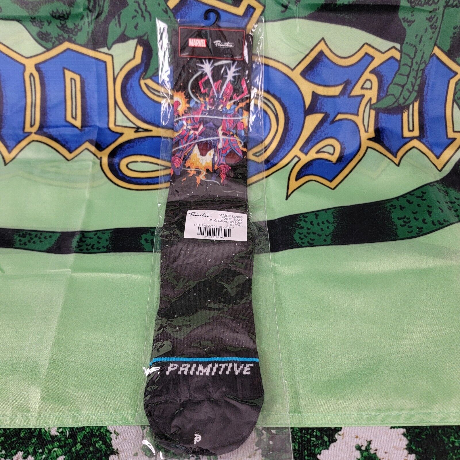 Marvel Comics Primitive Skateboarding X Nychos Marvel Galactus Black Socks Size ONE SIZE - 2 Thumbnail
