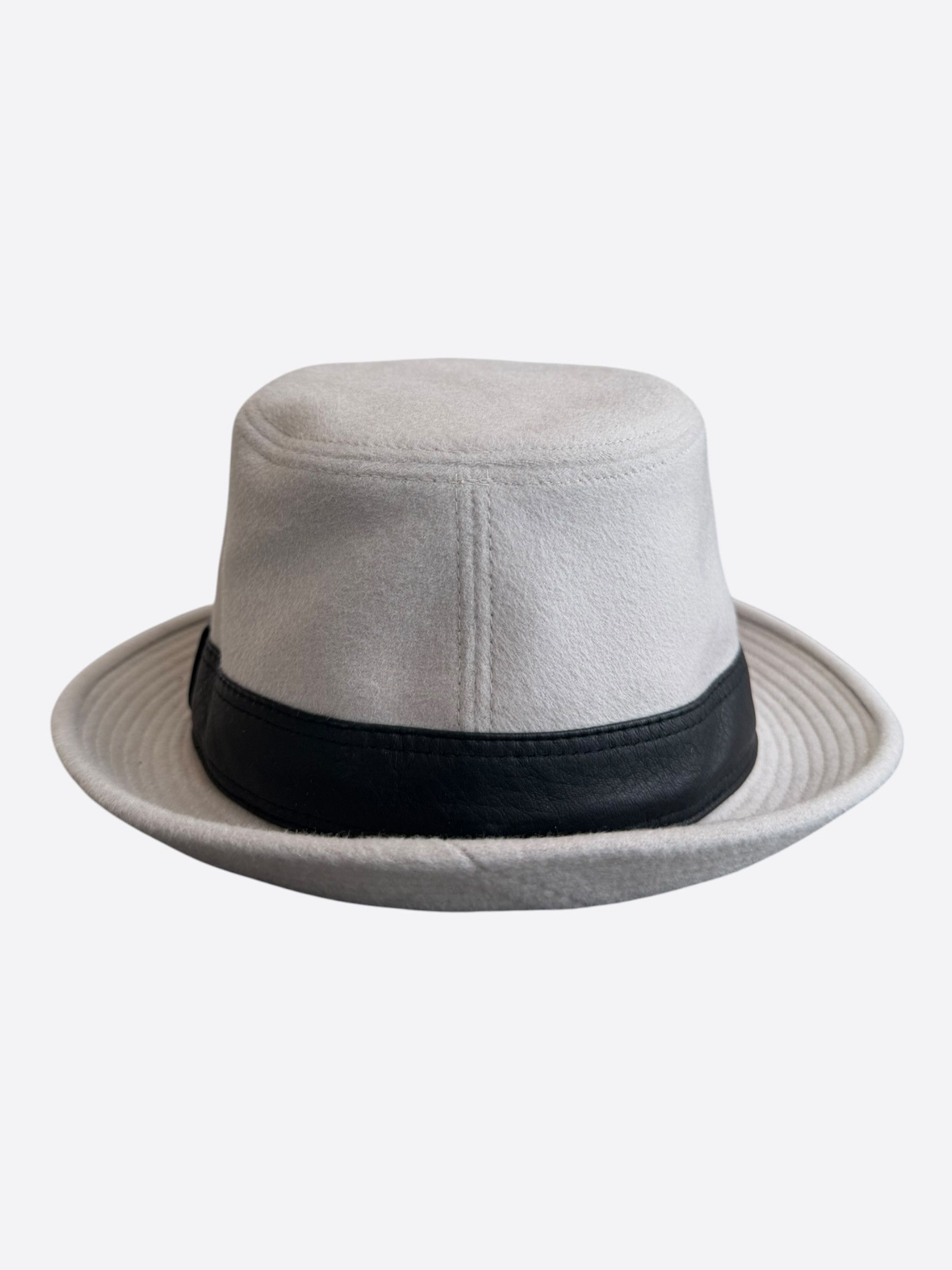 Hermes Hermes White & Black Cashmere Fedora Size ONE SIZE - 3 Thumbnail