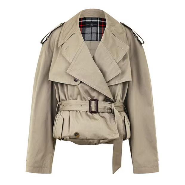 Balenciaga o1g2r1mq0924 Folded Trench Coat in Sand Beige Size XS / US 0-2 / IT 36-38 - 1 Thumbnail