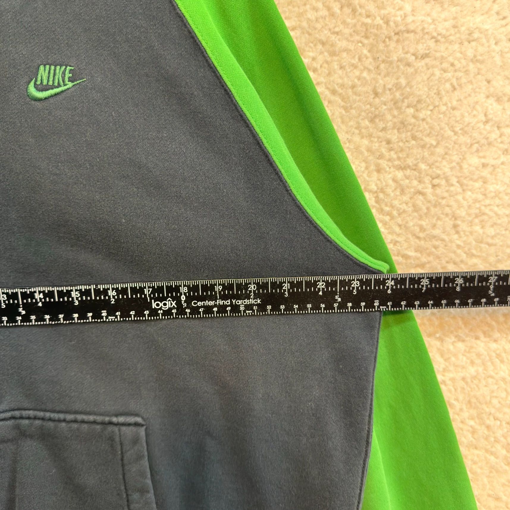 Nike Y2K Vintage Nike Hoodie Sweatshirt Sweater Jacket L Large Green Black Skater Mens Size US L / EU 52-54 / 3 - 5 Thumbnail