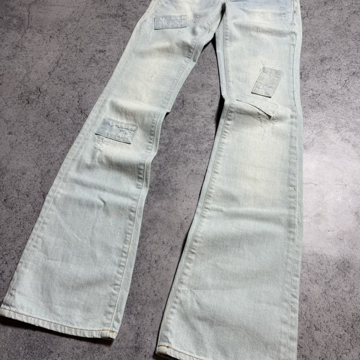 John Galliano NEW Galliano Y2K 00s Flared Jeans Size 27" / US 4 / IT 40 - 3 Thumbnail