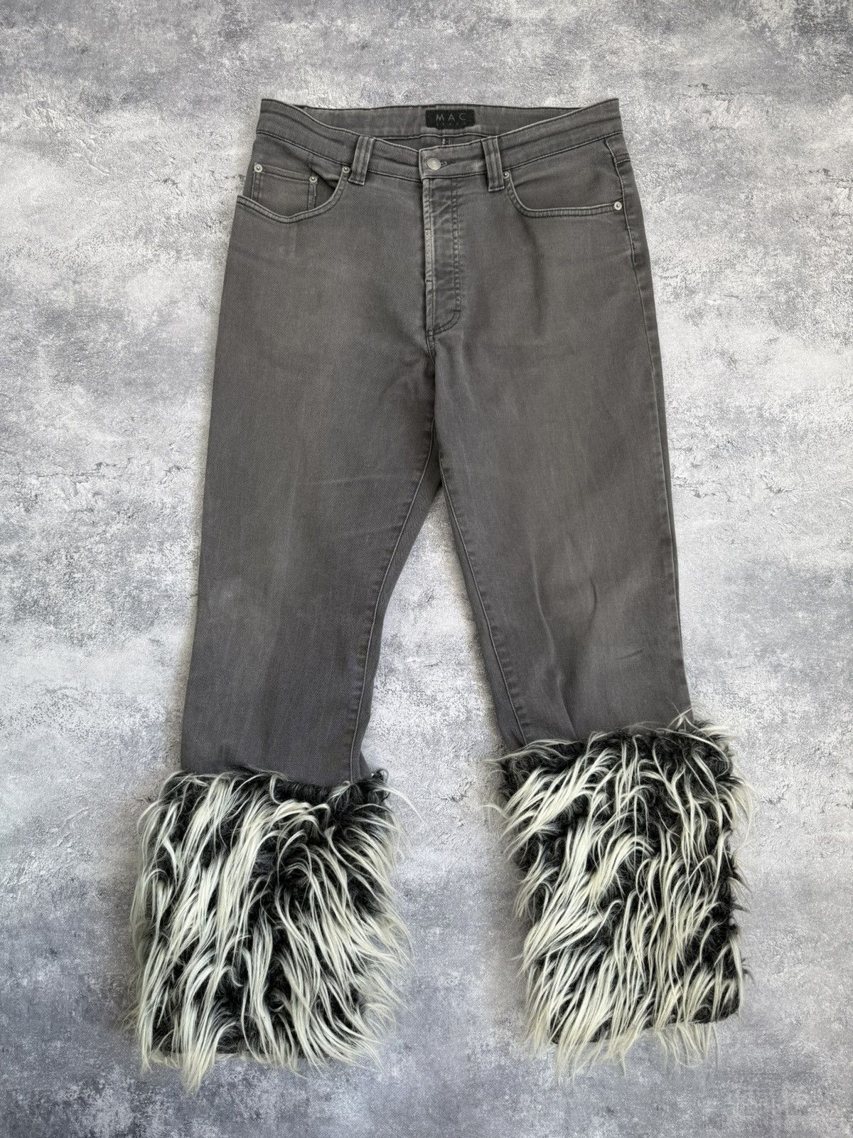 Hysteric Glamour VTG BALENCI X RICK OWENS STYLE MOHAUR FUR JEANS 90S Y2K Size US 32 / EU 48 - 1 Thumbnail