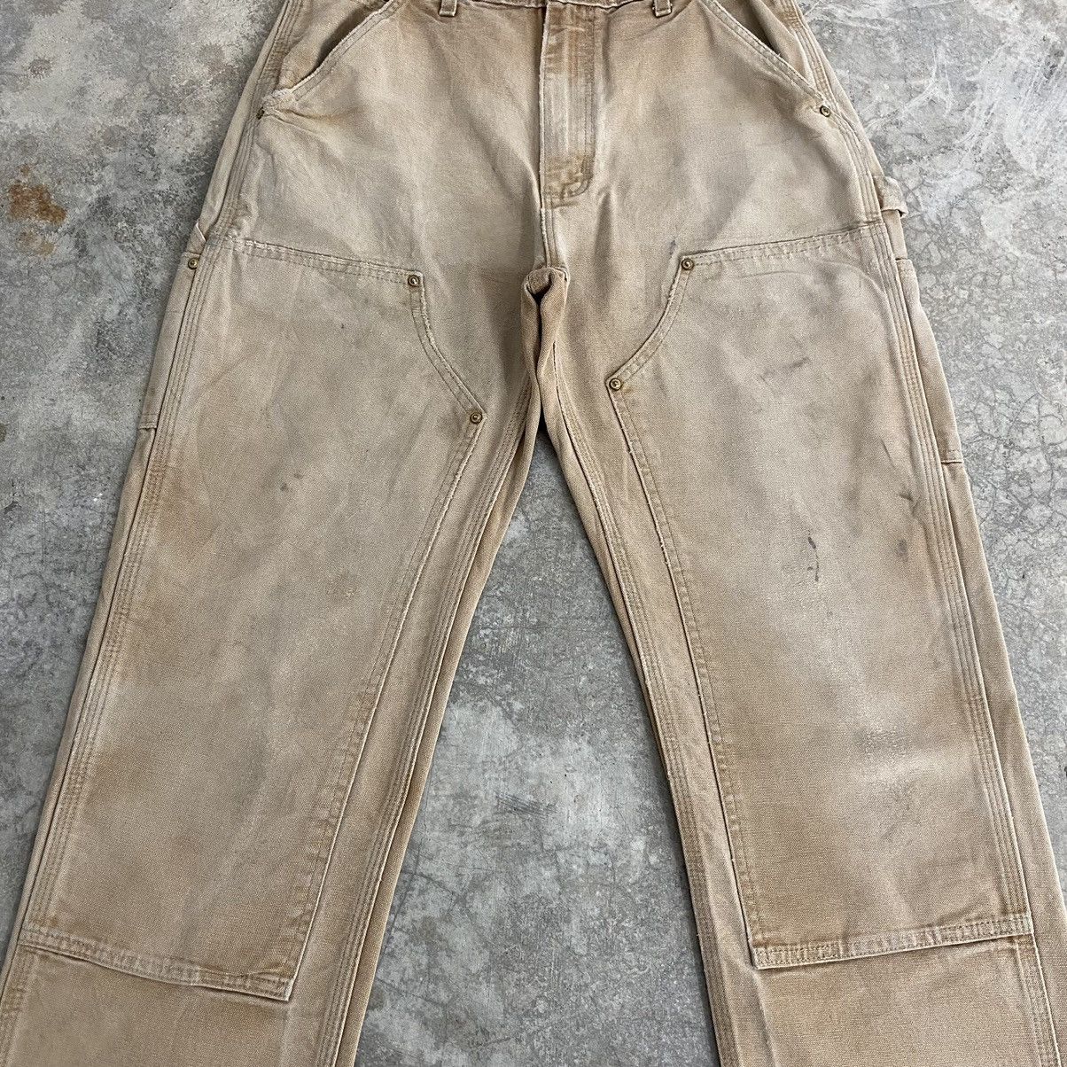 Carhartt Vintage Carhartt Double Knee Faded Tan Carpenter Pants Size US 29 - 6 Thumbnail