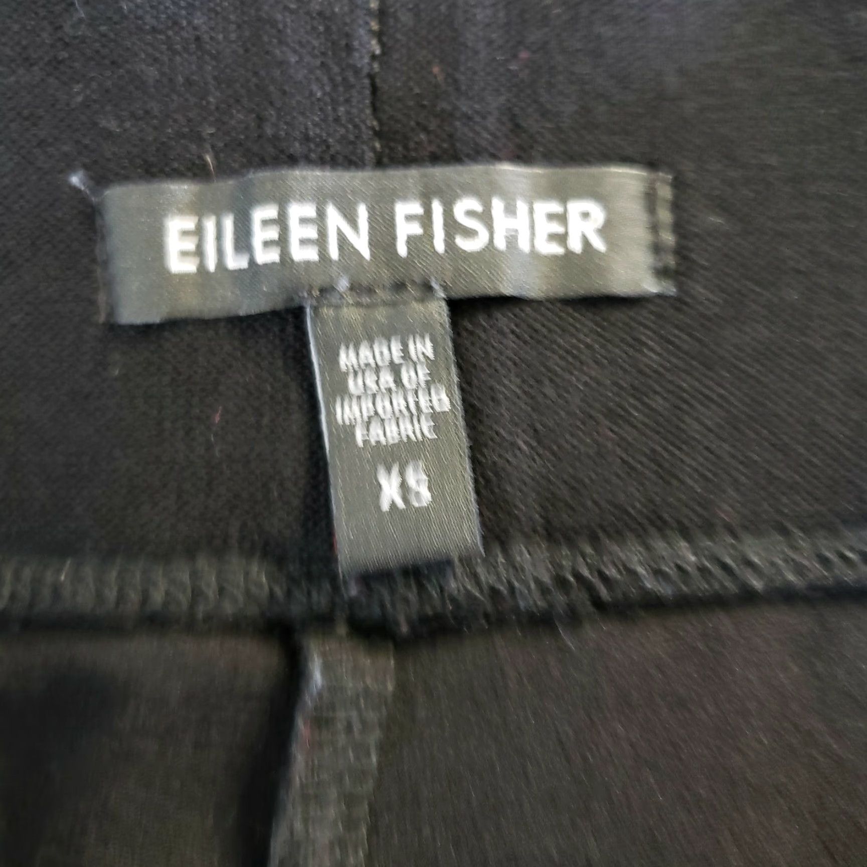 Eileen Fisher Eileen Fisher Womens Cropped Pants XS Black Pull On Mid Rise Viscose Blend Size 26" / US 2 / IT 38 - 6 Thumbnail