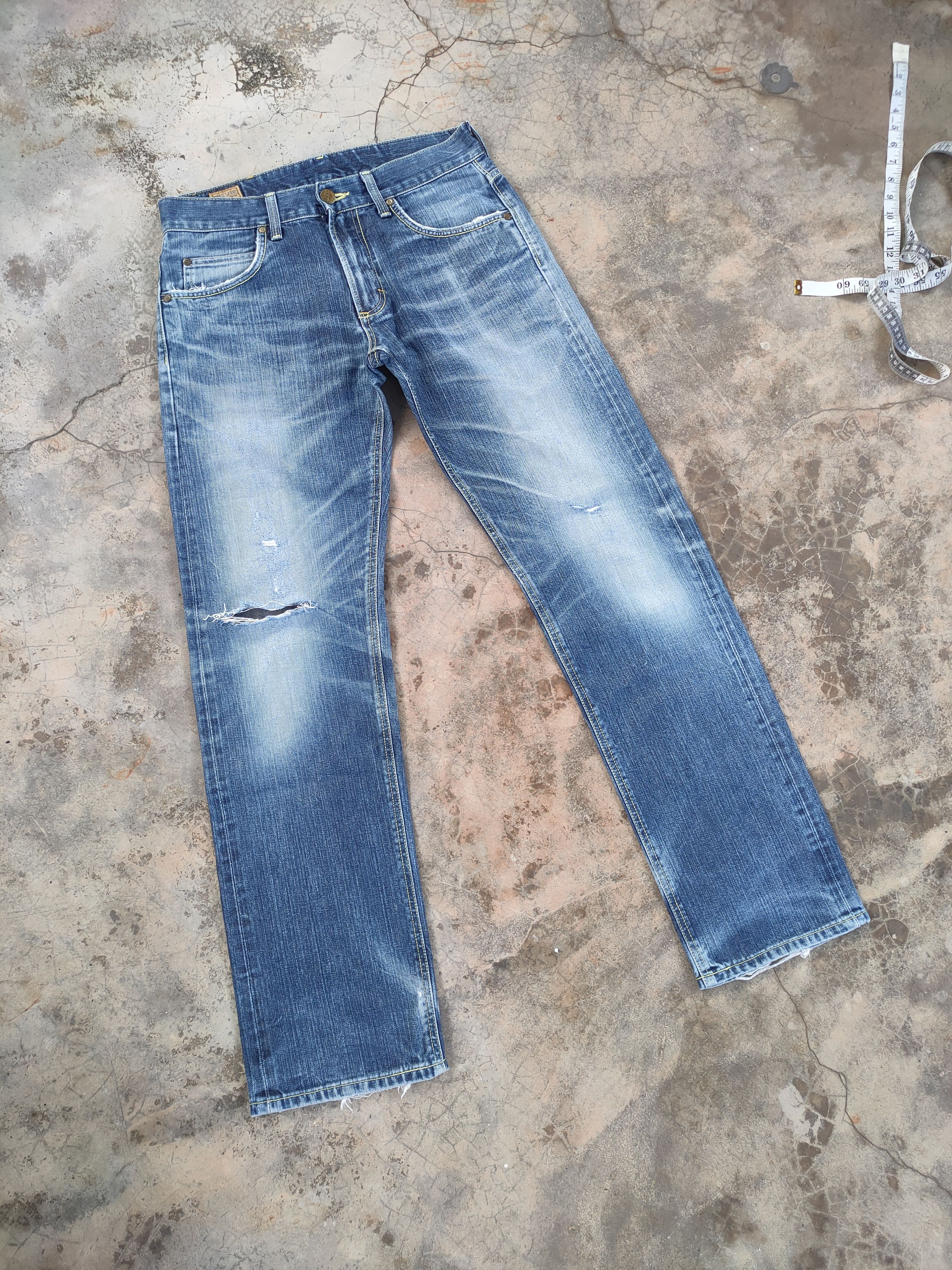 Lee × Vintage W31 VINTAGE LEE RAIDER FADED DISTRESSED DENIM JEAN PANTS Size US 31 - 2 Thumbnail