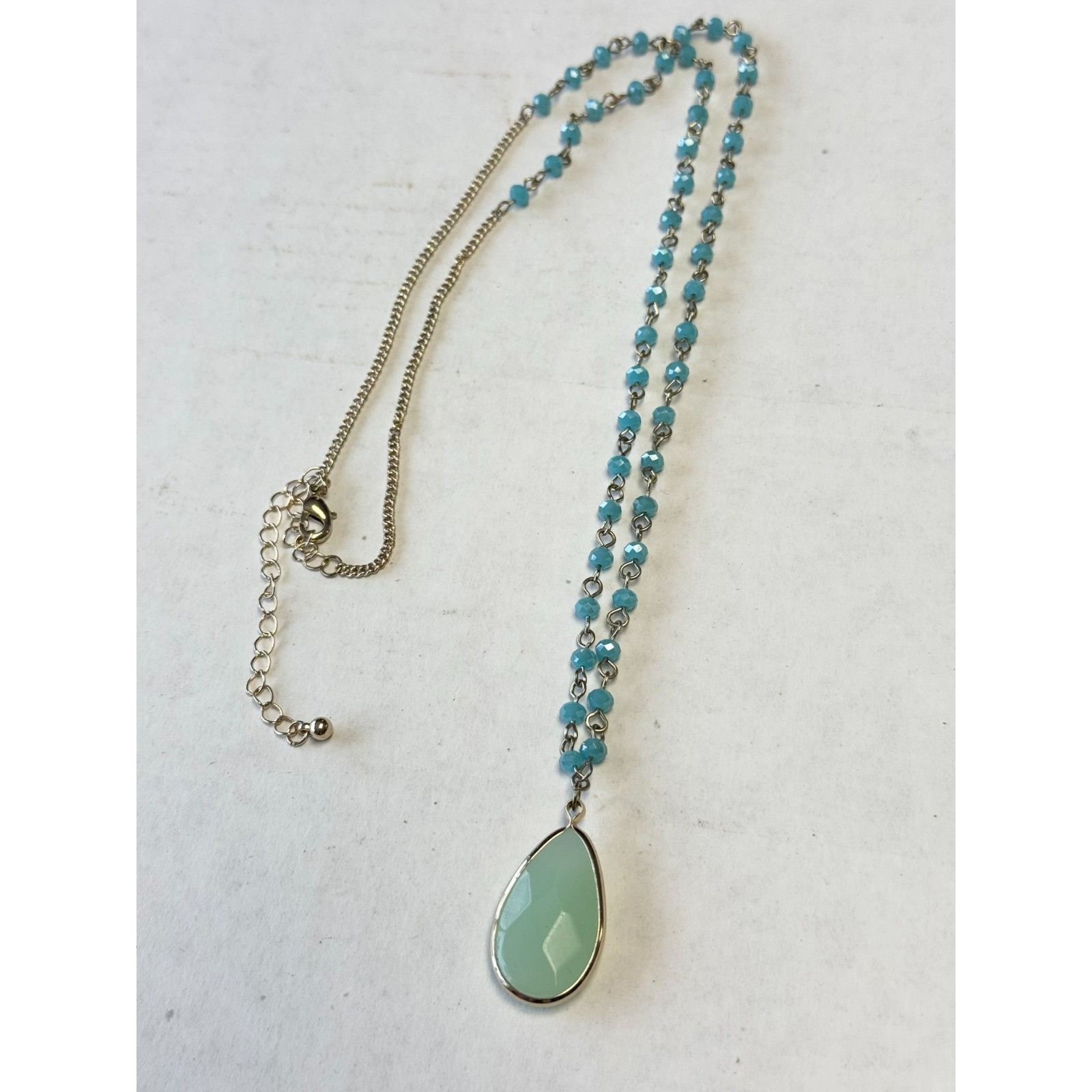 Vintage Vintage aventurine stone crystal long necklace Size ONE SIZE - 2 Thumbnail