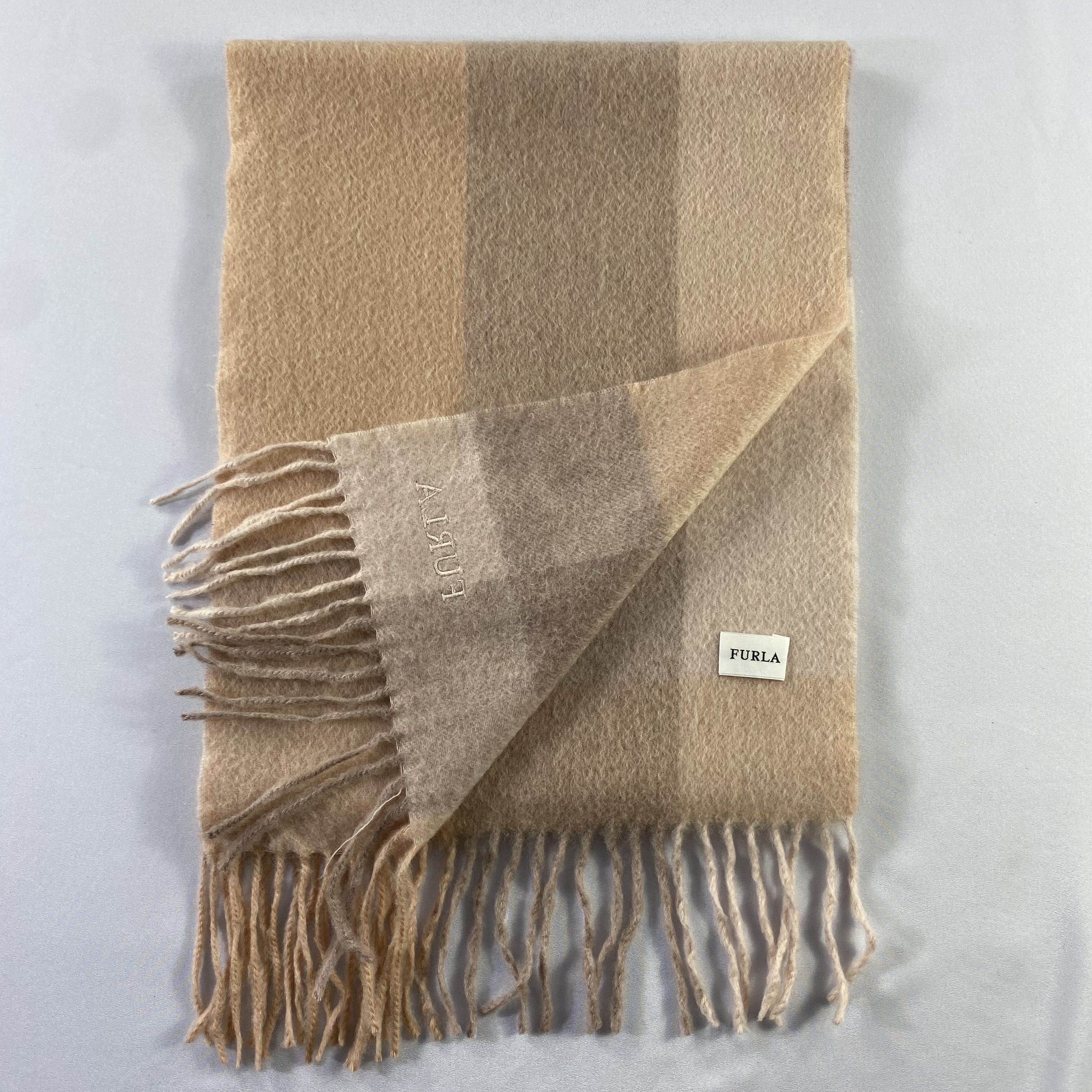 Furla Furla Scarf Plaid Neck Wrap Cashmere Muffler Size ONE SIZE - 5 Thumbnail