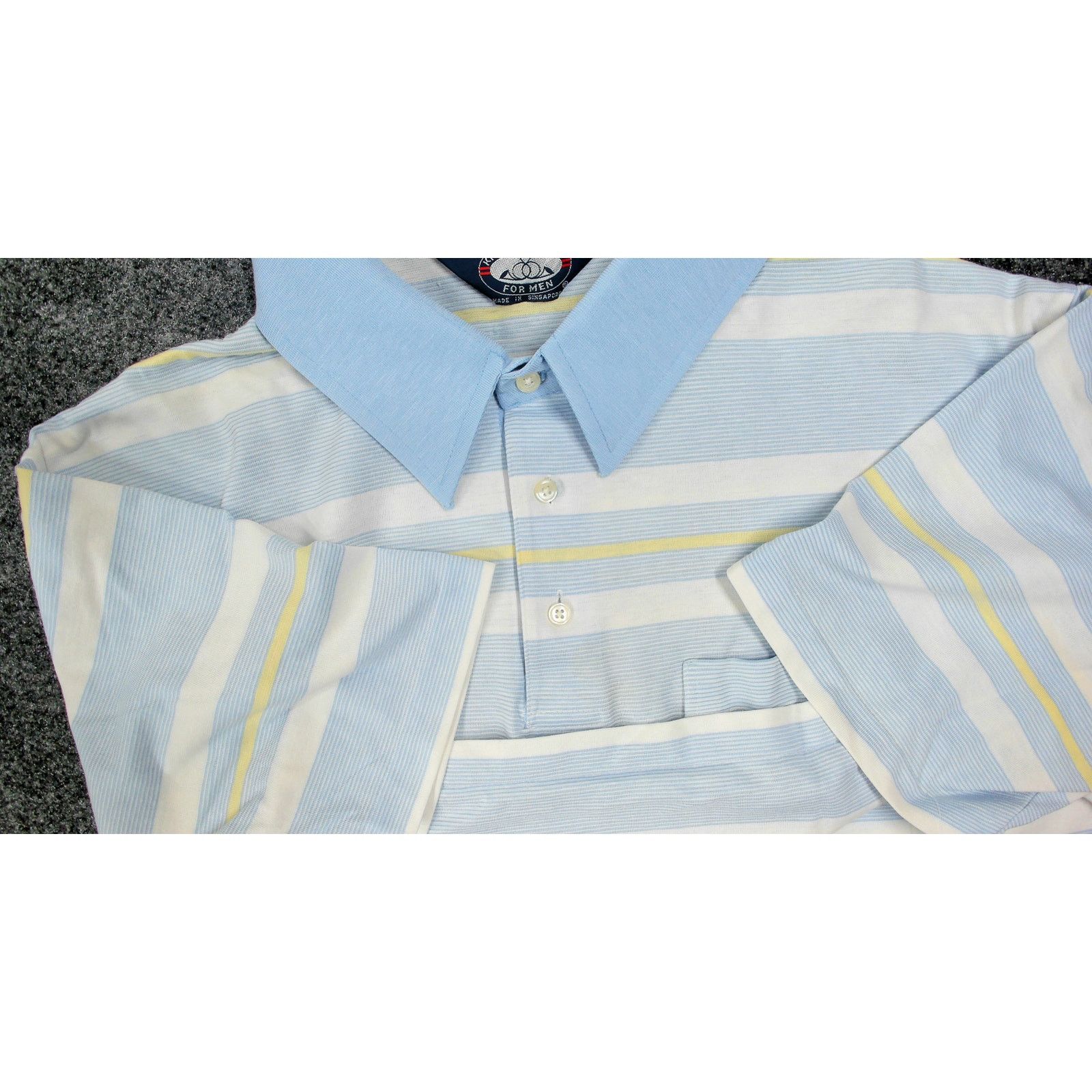 Knightsbridge Vintage Knightsbridge 80s Single Stitch Pastel Striped Polo Size US XL / EU 56 / 4 - 9 Thumbnail