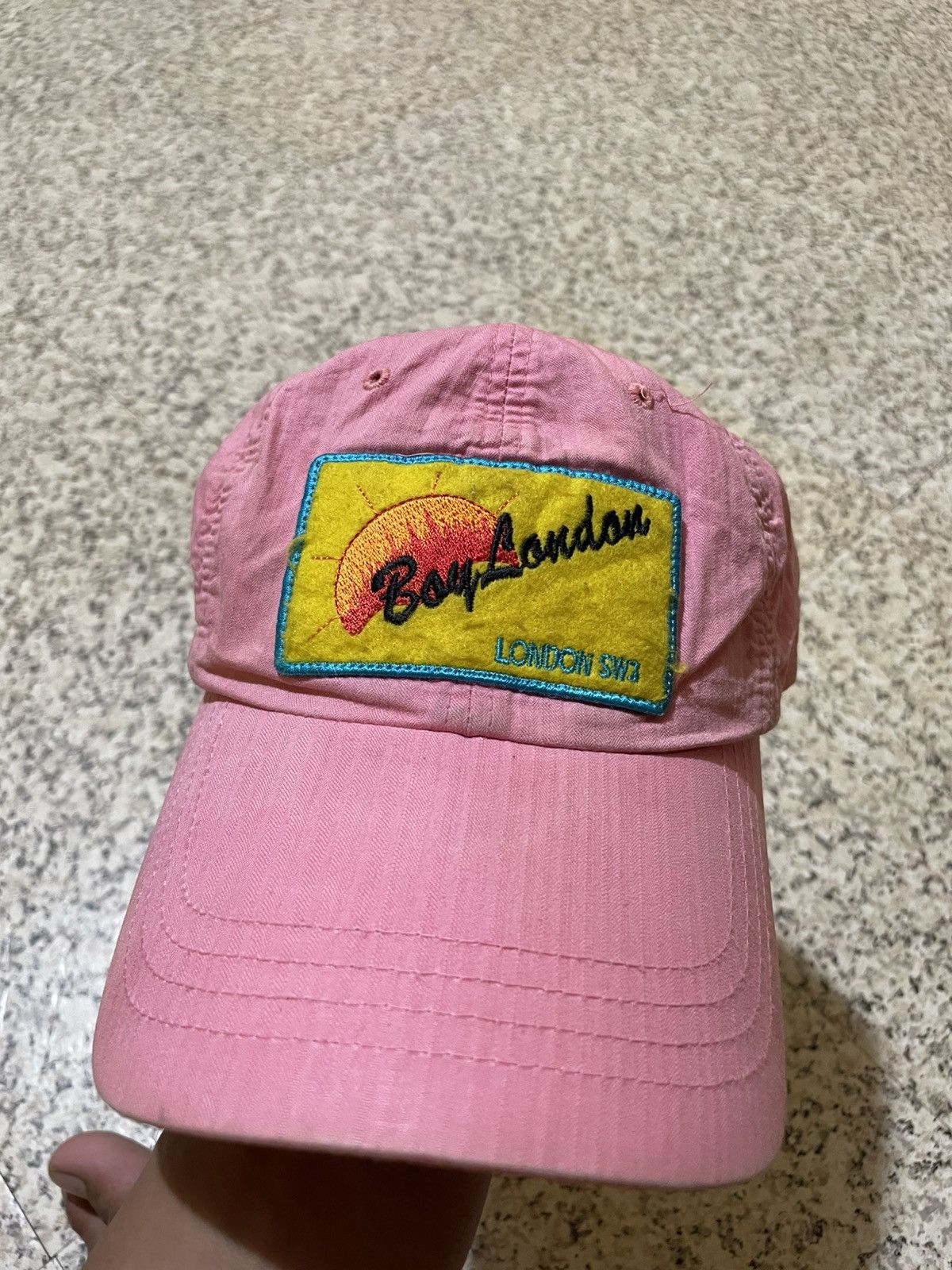 Boy London Vintage 90s Boy London "Sun & Logo" Pink Strapback Hat Size ONE SIZE - 1 Thumbnail