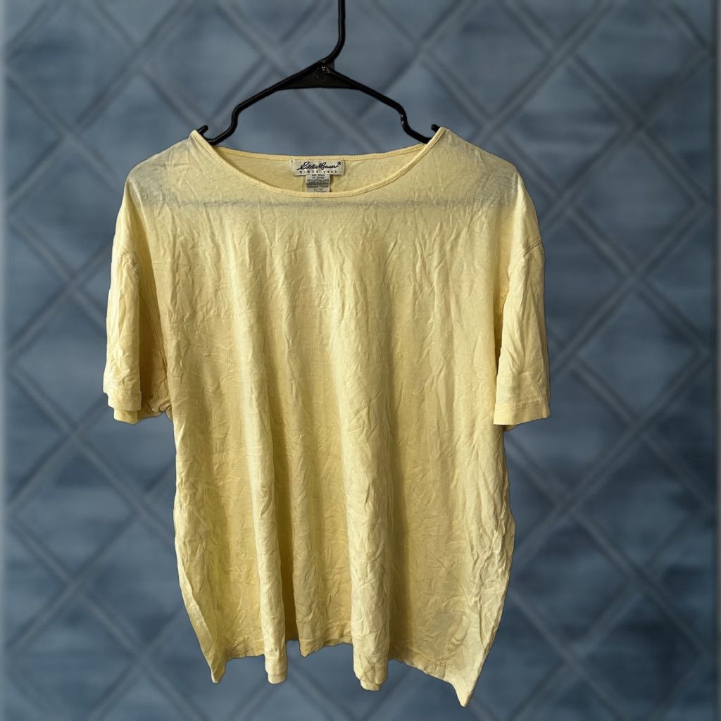 Eddie Bauer Eddie Bauer T-Shirt Women's XL Yellow Short Sleeve Round Neck Size XL / US 12-14 / IT 48-50 - 1 Thumbnail