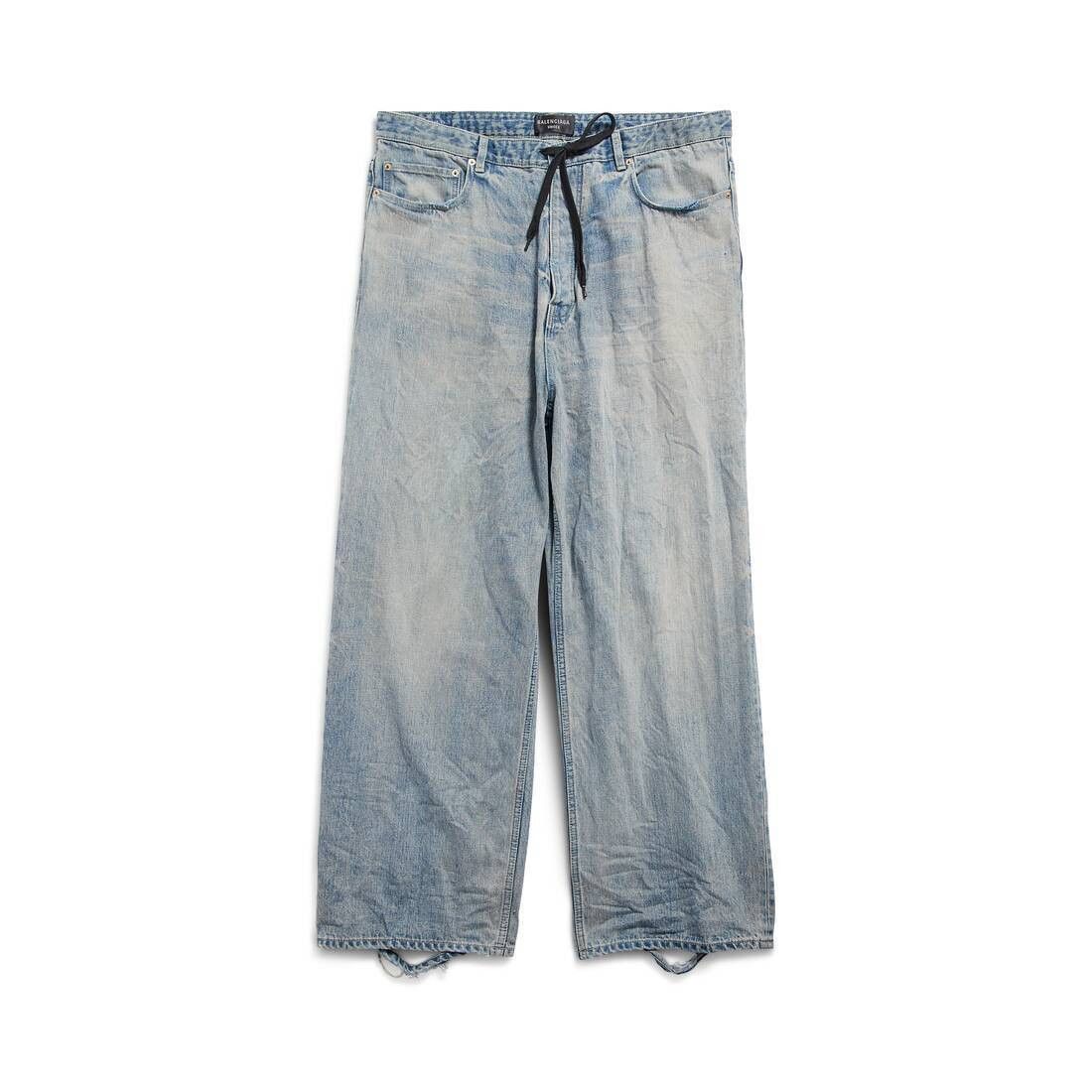 Balenciaga o1w1db10426 555 / Oversized Baggy Pants in Blue Size US 30 / EU 46 - 1 Thumbnail
