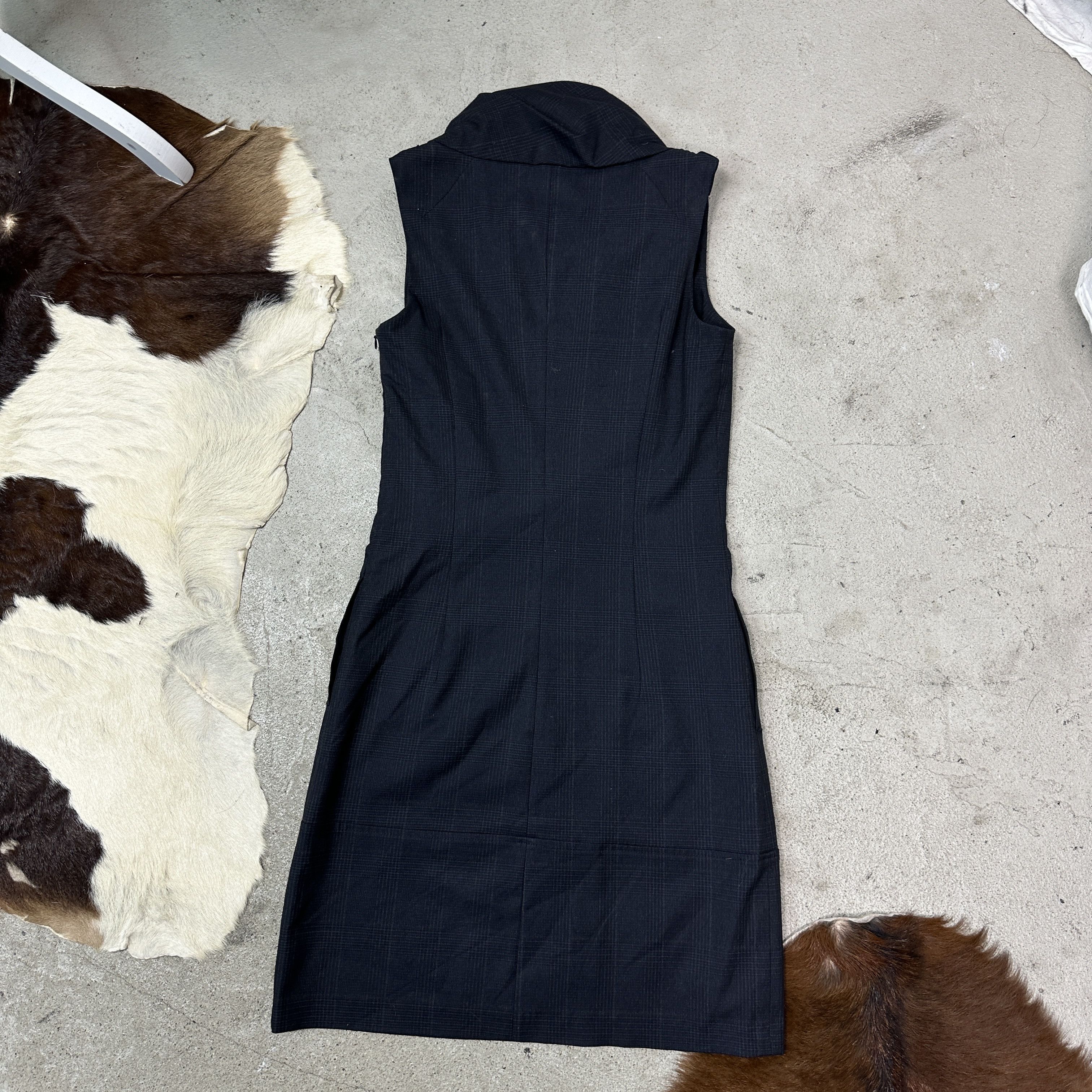 Esprit Vintage Avant Garde Office Siren Big Collar Dress 00s Size S / US 4 / IT 40 - 5 Thumbnail
