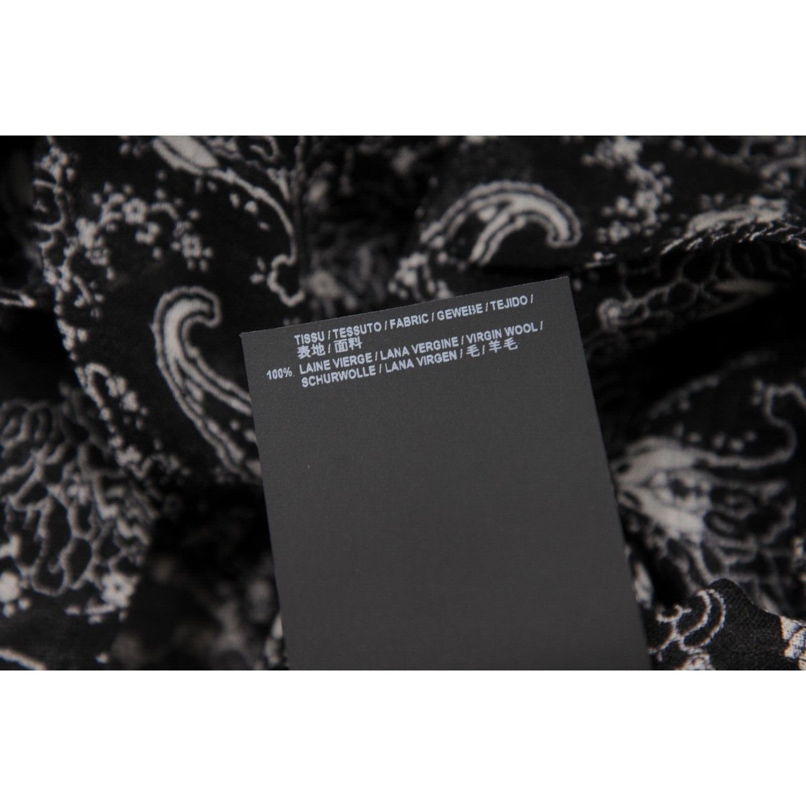 Saint Laurent Paris Paisley Button Down Shirt Size 41 / 16 Black Wool Size US M / EU 48-50 / 2 - 9 Thumbnail