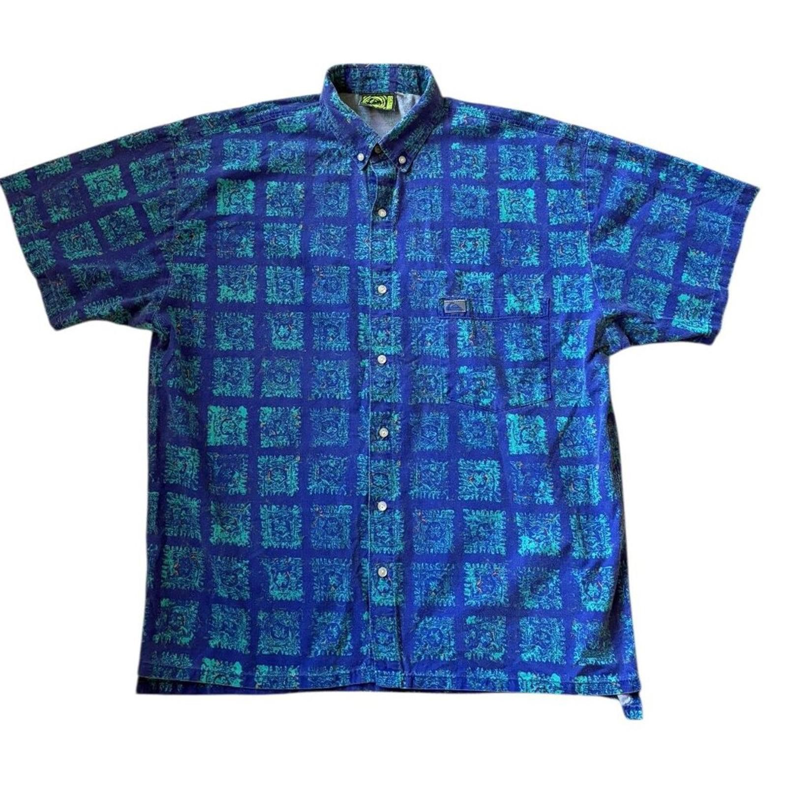 Quiksilver Rare Quicksilver Swirl Tag Vintage 90s All Over Print Shirt Size US M / EU 48-50 / 2 - 1 Thumbnail