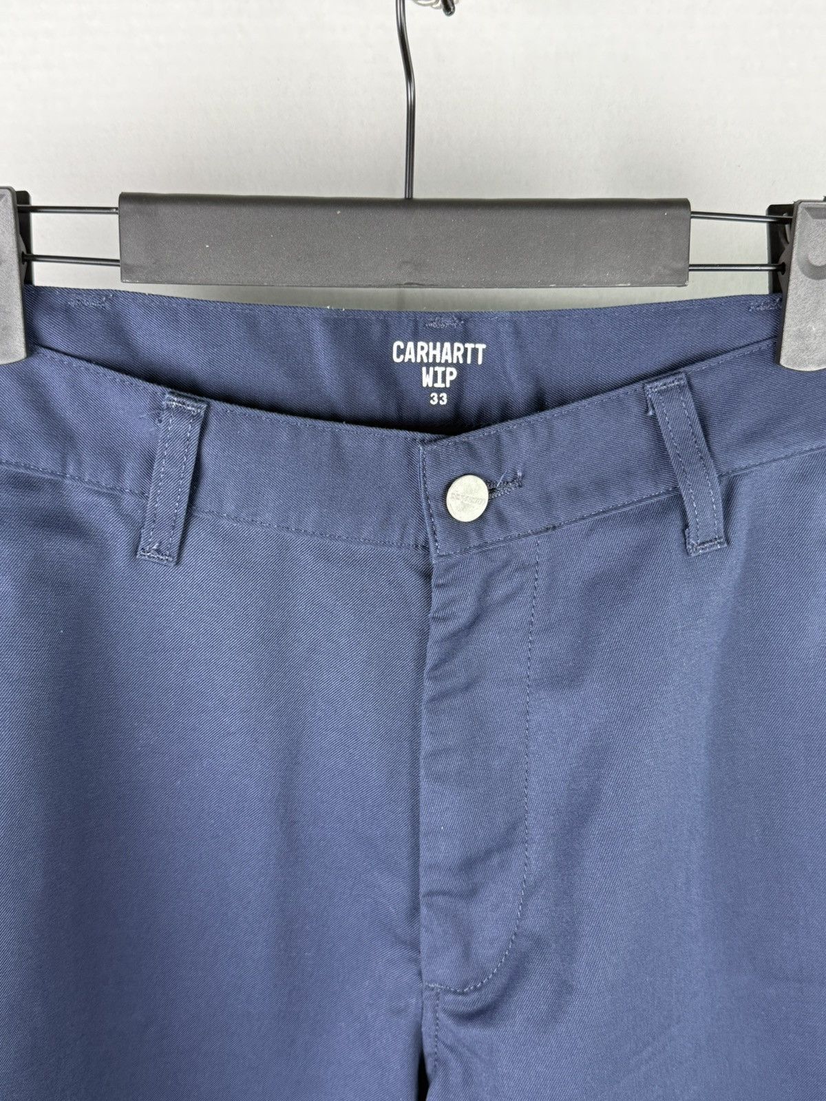 Carhartt × Carhartt Wip Carhartt WIP Presenter Shorts Navy Blue Street Classic Vibe Size US 33 - 2 Thumbnail