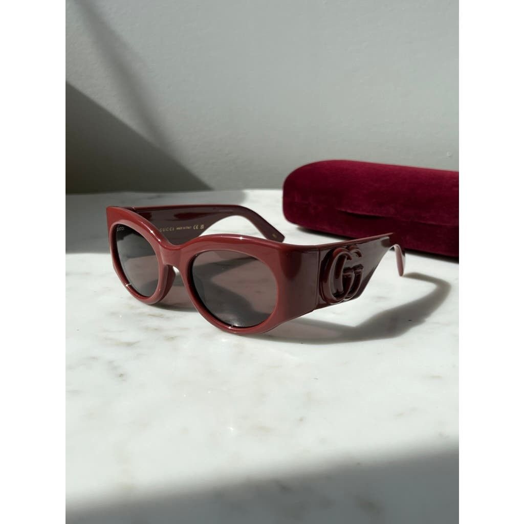 NEW Gucci GG1544S Burgundy Thick Rim Marmont Sunglasses
