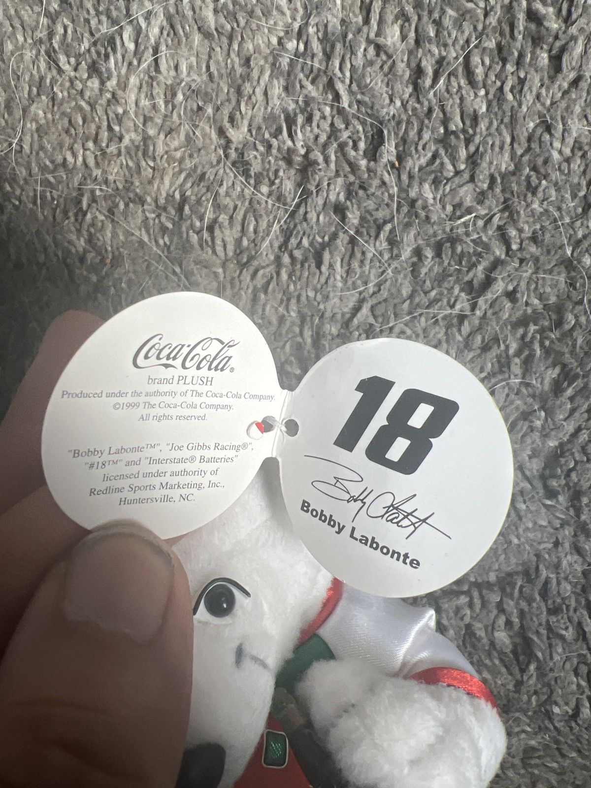 Coca Cola 1999 Coca-Cola Bobby Labonte Bean Bag Plush Size ONE SIZE - 4 Thumbnail