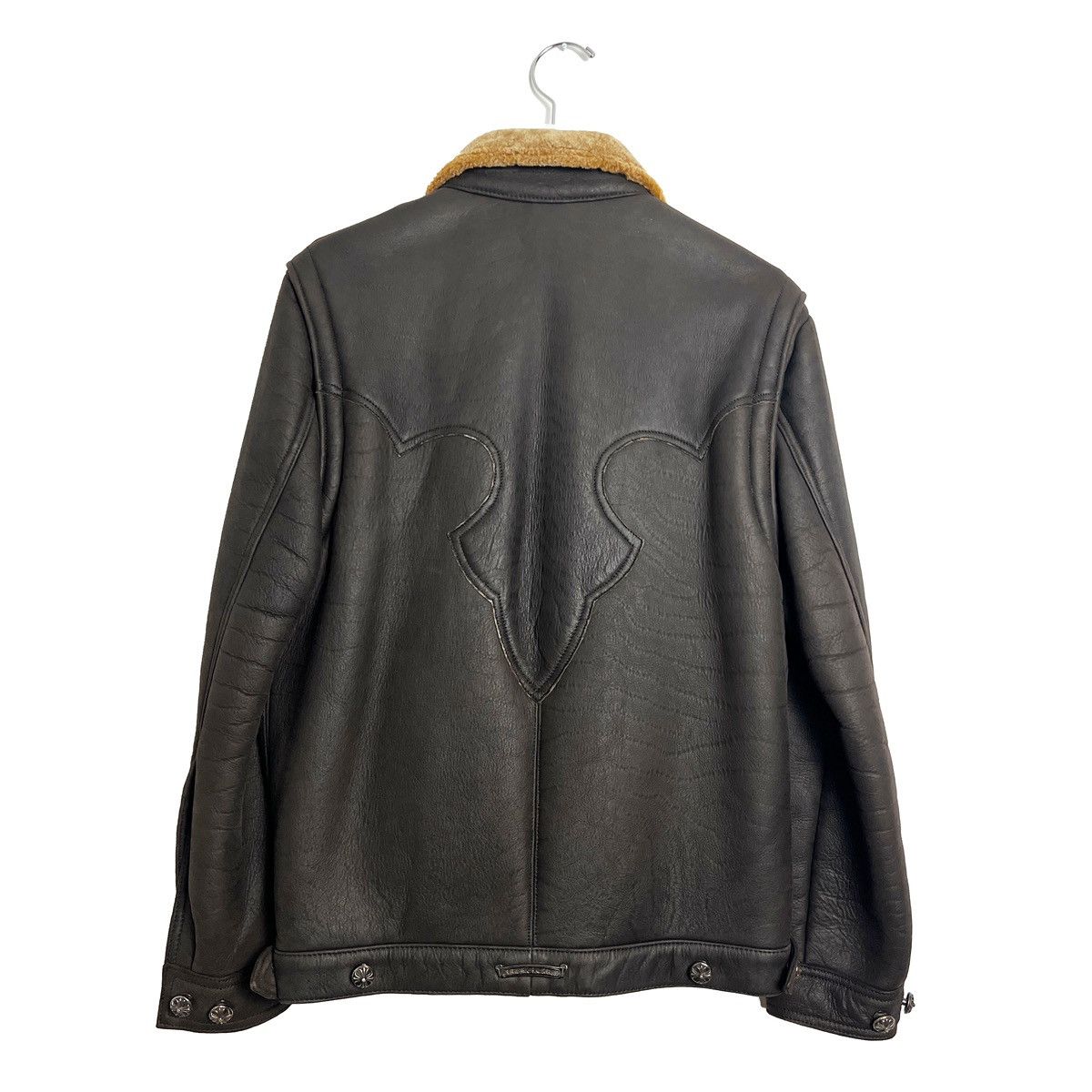 Chrome Hearts Brown Shearling Leather Flight Jacket Size US S / EU 44-46 / 1 - 3 Thumbnail