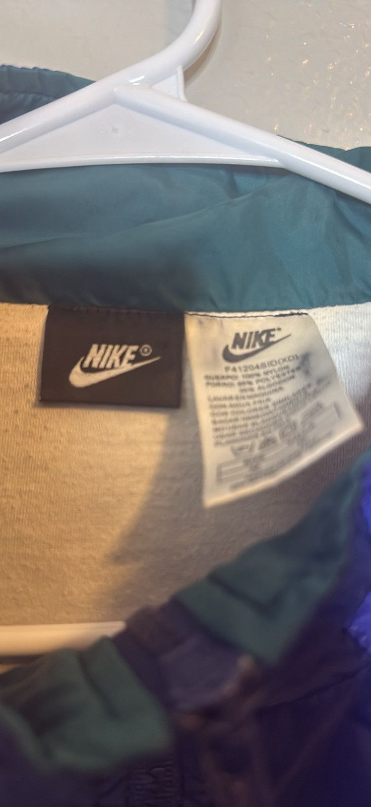 Nike Vintage Blue & Green Nike Windbreaker Size US M / EU 48-50 / 2 - 3 Thumbnail