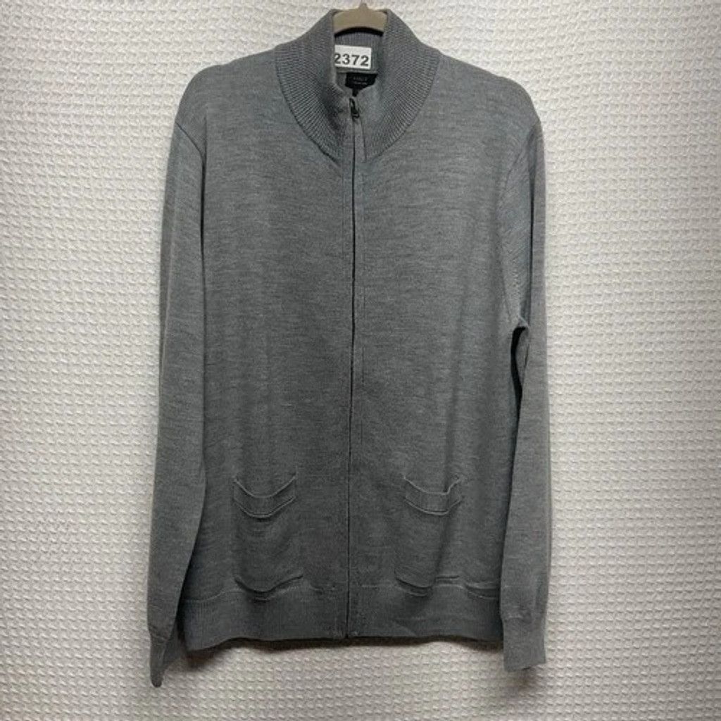 J.Crew J. Crew Gray Wool Full Zip Mock Neck Cardigan Oarsman Men XL Size US XL / EU 56 / 4 - 1 Thumbnail