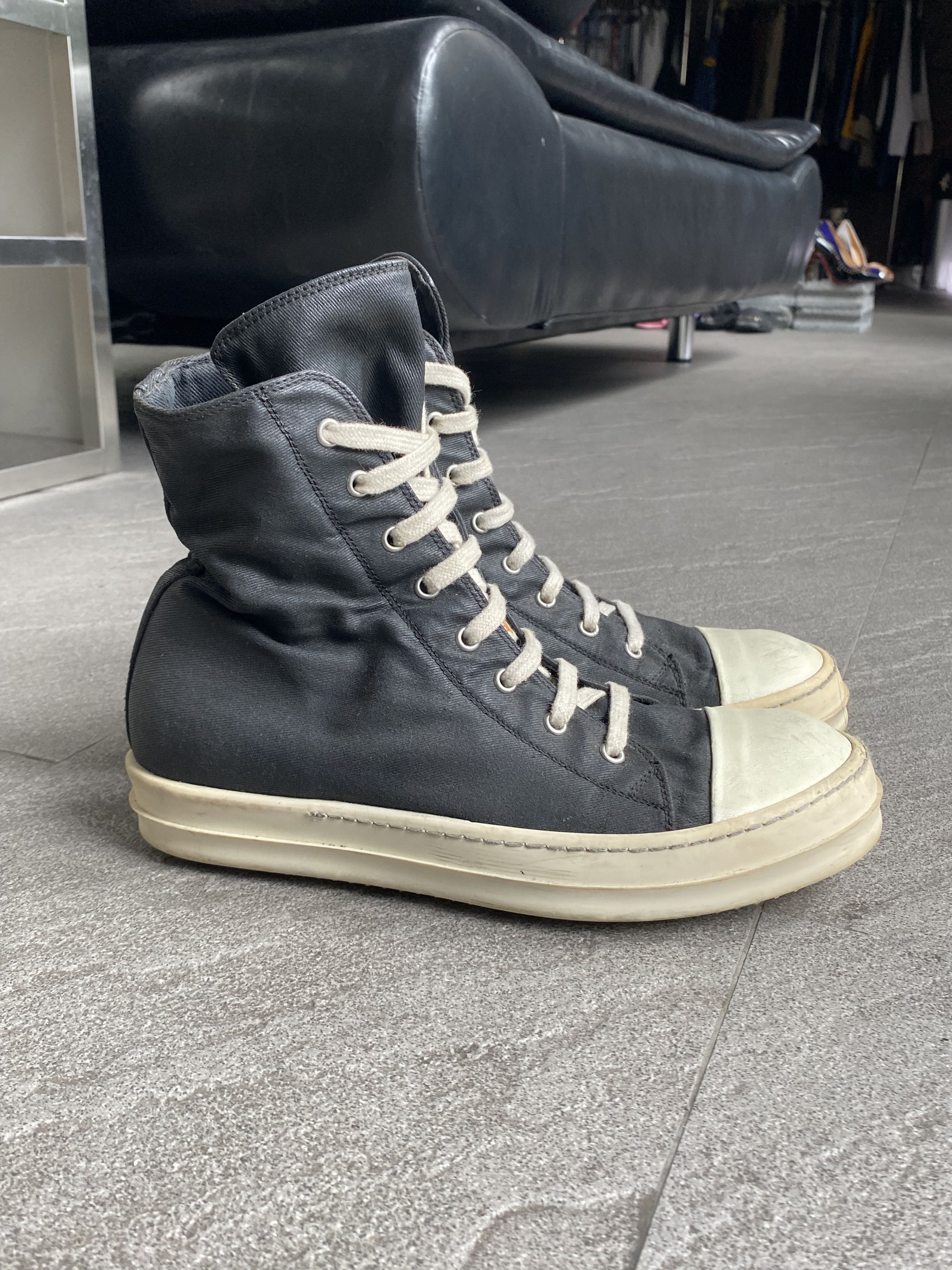 Rick Owens Drkshdw Rick Owens DRKSHDW Ramones black canvas Size US 7 / EU 40 - 2 Thumbnail