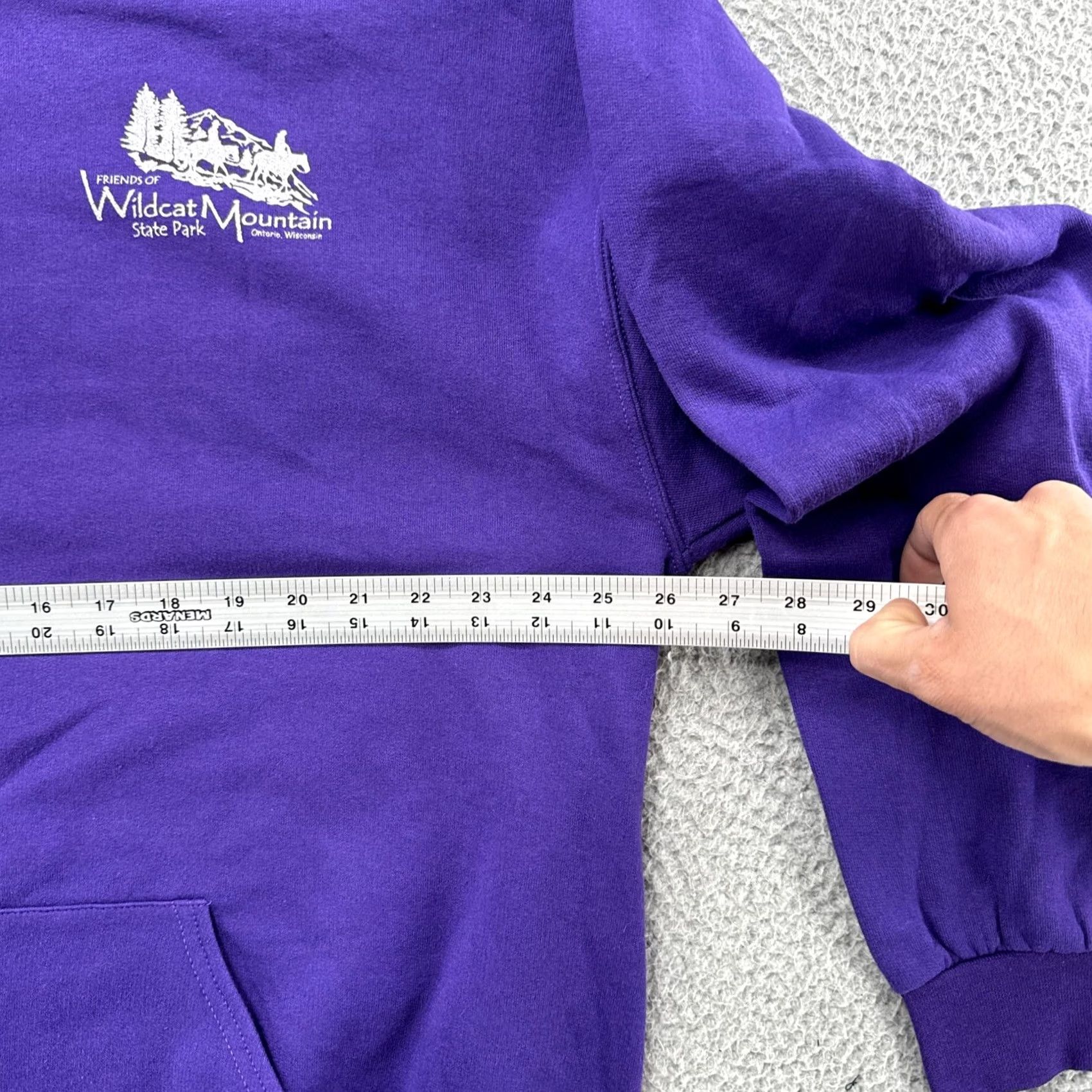 Fruit Of The Loom Wildcat Mountain State Park Ontario Wisconsin Purple Hoodie Sweatshirt 2XL Mens Shirt Pullover Sweatshirt Purple 2XL Size US XXL / EU 58 / 5 - 6 Thumbnail