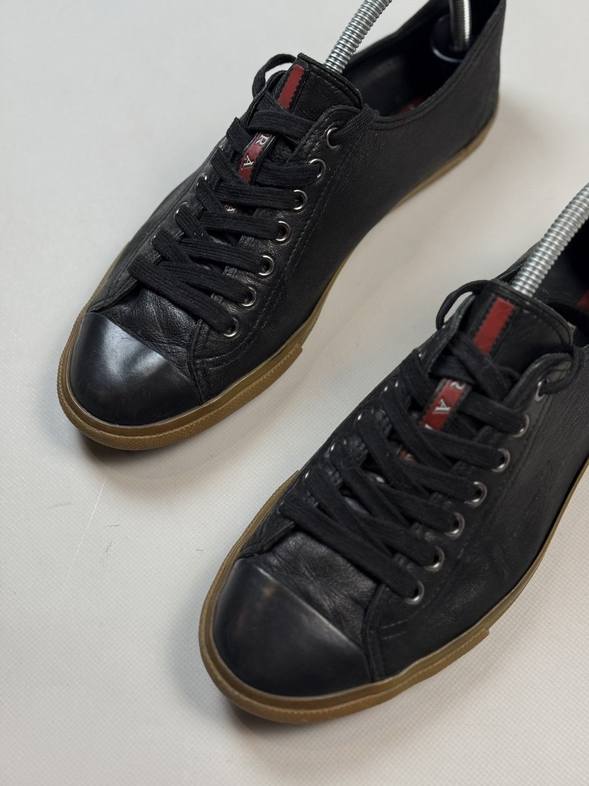 Prada Prada Men’s Leather Low Top Lace Up Sneakers Shoes Size US 8.5 / EU 41-42 - 9 Thumbnail