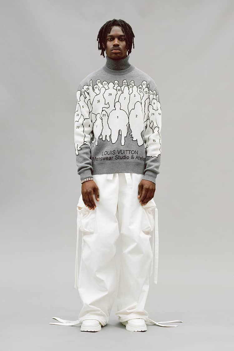 Louis Vuitton LOUIS VUITTON 2020SS Virgil Abloh Jacquard Knit Sweater L Size US L / EU 52-54 / 3 - 3 Thumbnail