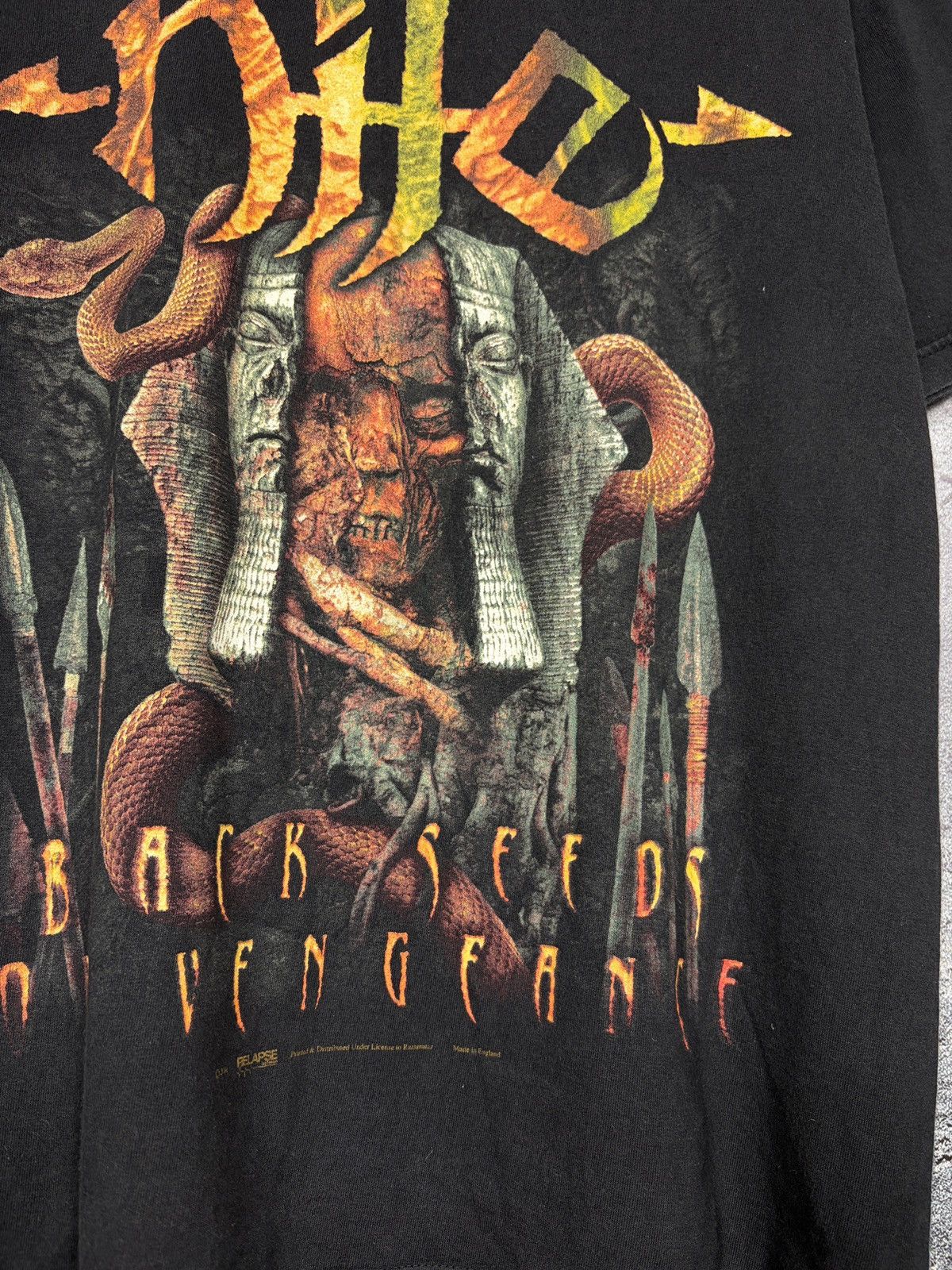 Band Tees Vintage 2001 Nile Back Seeds Of Vengeance Death Metal Tshirt Size US L / EU 52-54 / 3 - 6 Thumbnail
