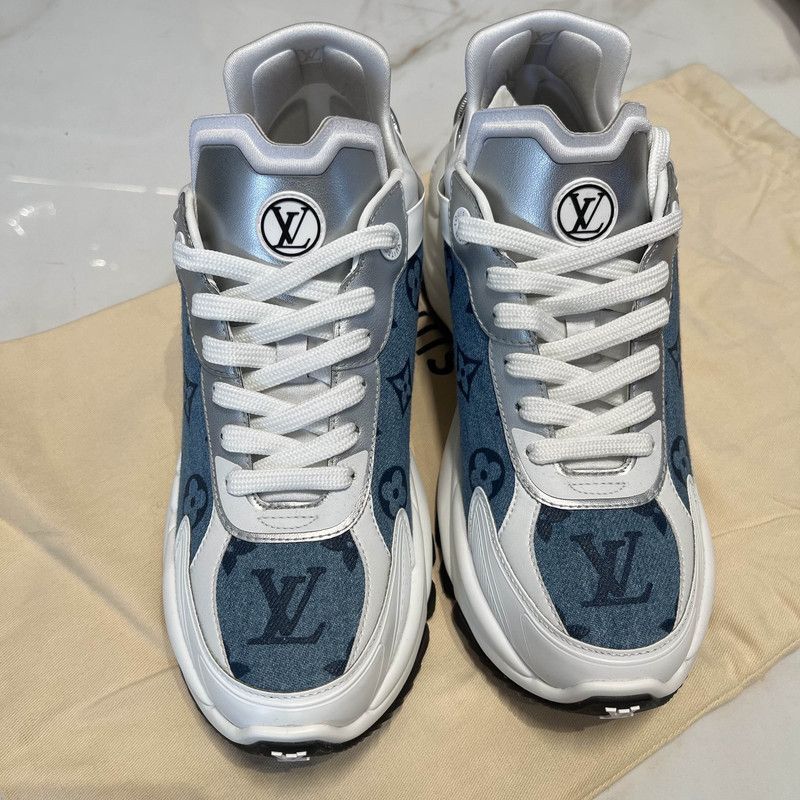 Louis Vuitton Louis Vuitton Run 55 Denim Low-Top Sneakers - Size US 8 / IT 38 - 2 Thumbnail