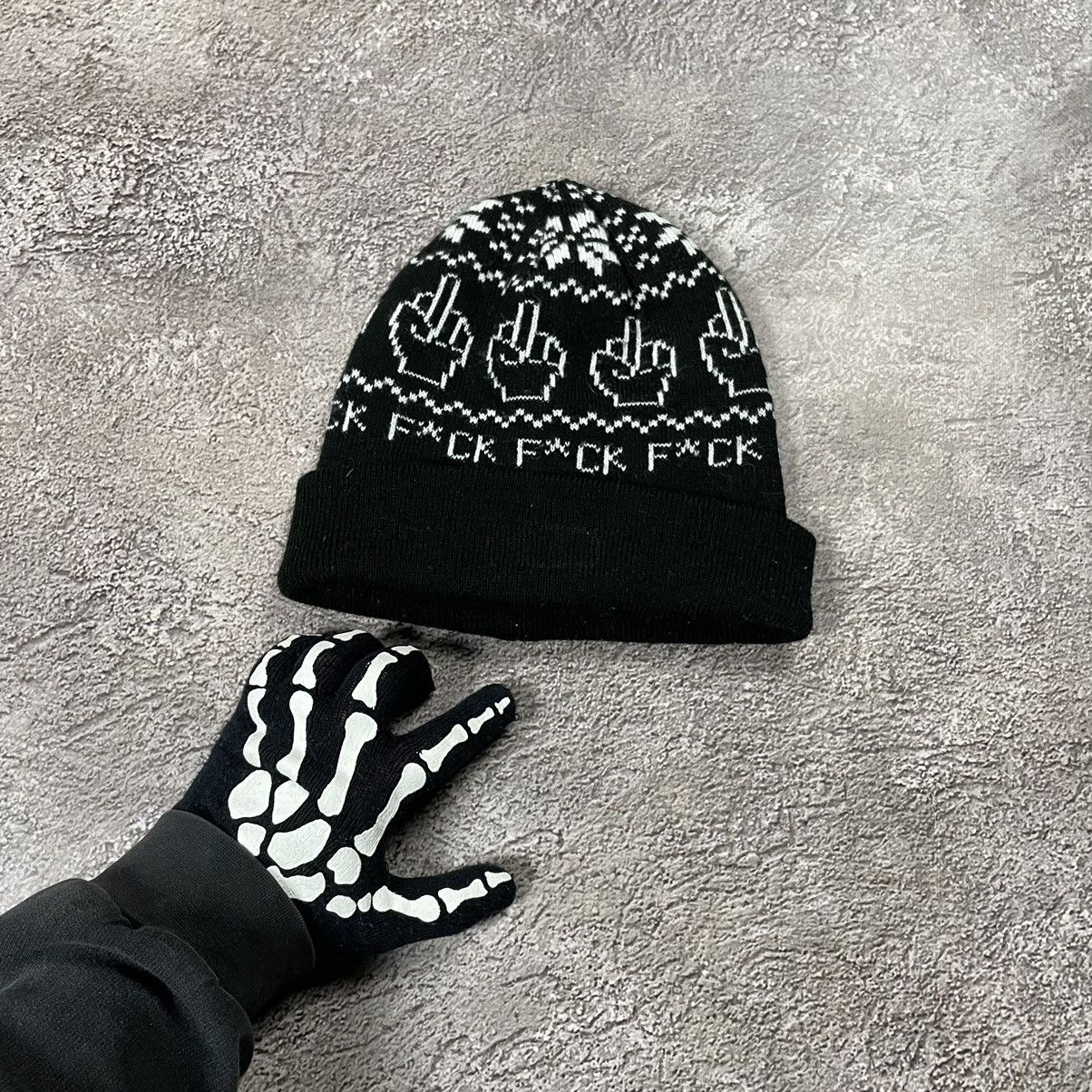 Vintage Vintage 90s Fuck Beanie Mohair Ushanka Faux American VTg Size ONE SIZE - 1 Thumbnail